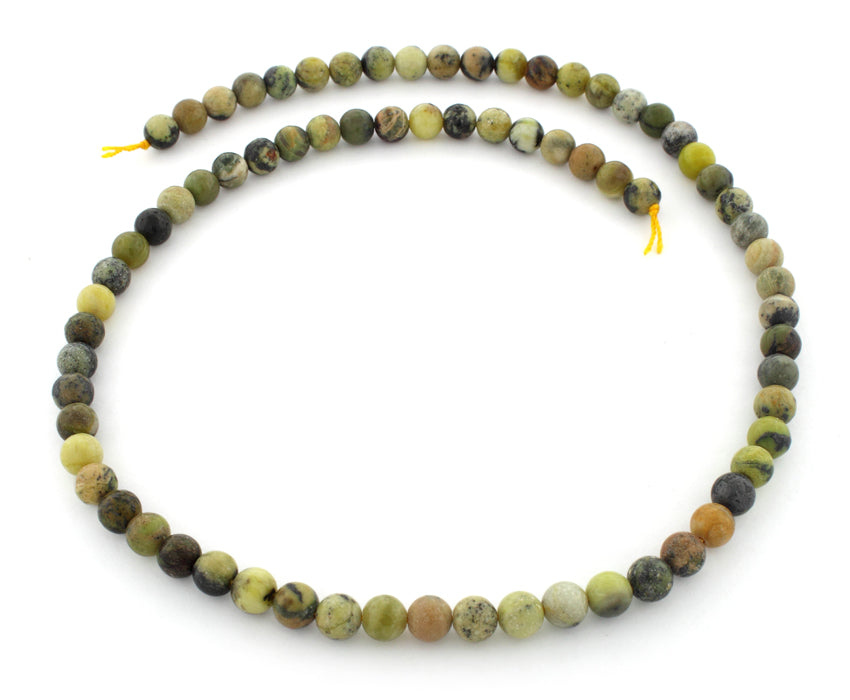 6mm Round Yellow Turquoise Gemstone Beads for Jewelry Making - DIY Necklace, Bracelet & Earrings Craft Supplies - Healing Crystal Beads for Spiritual Gifts & Boho Fashion Accessories