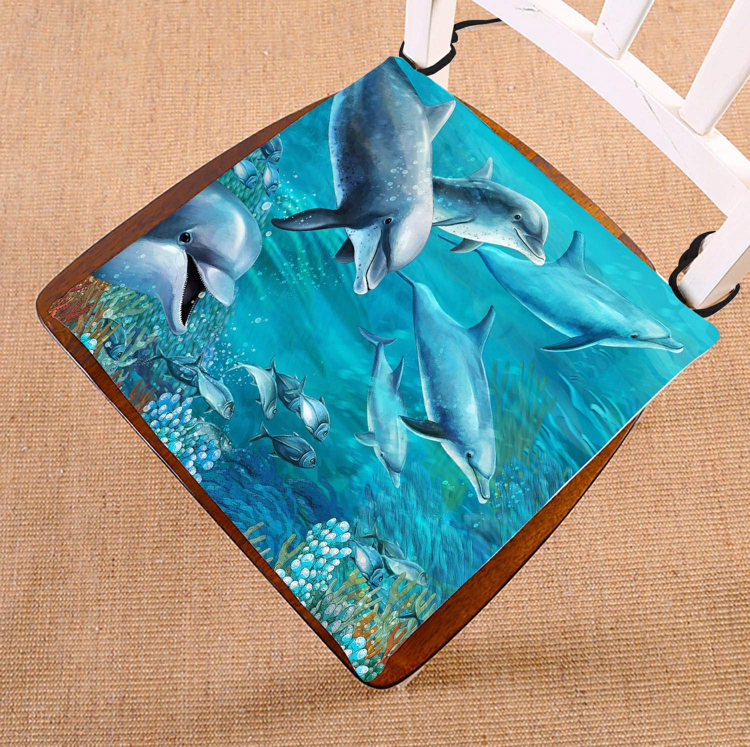 Coral Reef Themed Bed Runner Scarf for Kids - 20x95 Inch Decorative Bedding Accent - Perfect for Nursery, Children's Room & Coastal Themed Decor
