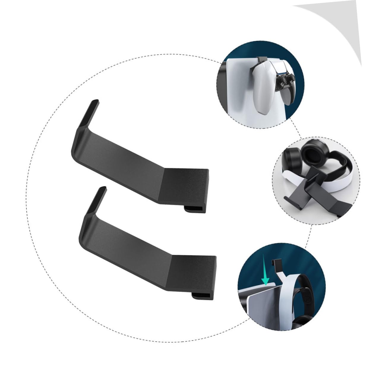 OSALADI 8-Piece Gaming Headset Stand Holder - Premium Headphone Hanger & Craft Rack for PC Gaming Setup - Perfect for Desk Organization & Streamer Accessories