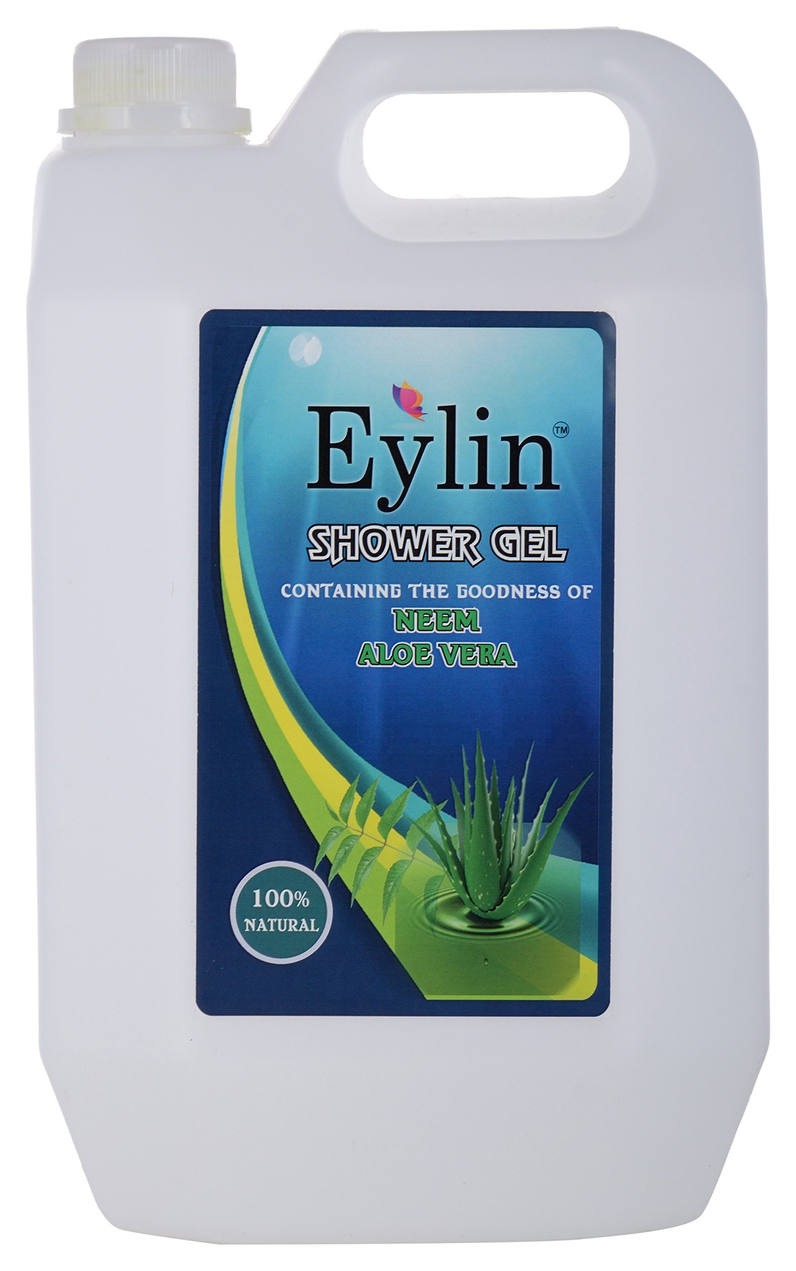 Eylin Neem & Aloe Vera Extract Shower Gel - 5 Litres | Natural Skin Care for Dry & Sensitive Skin | Perfect for Daily Use & Spa Relaxation