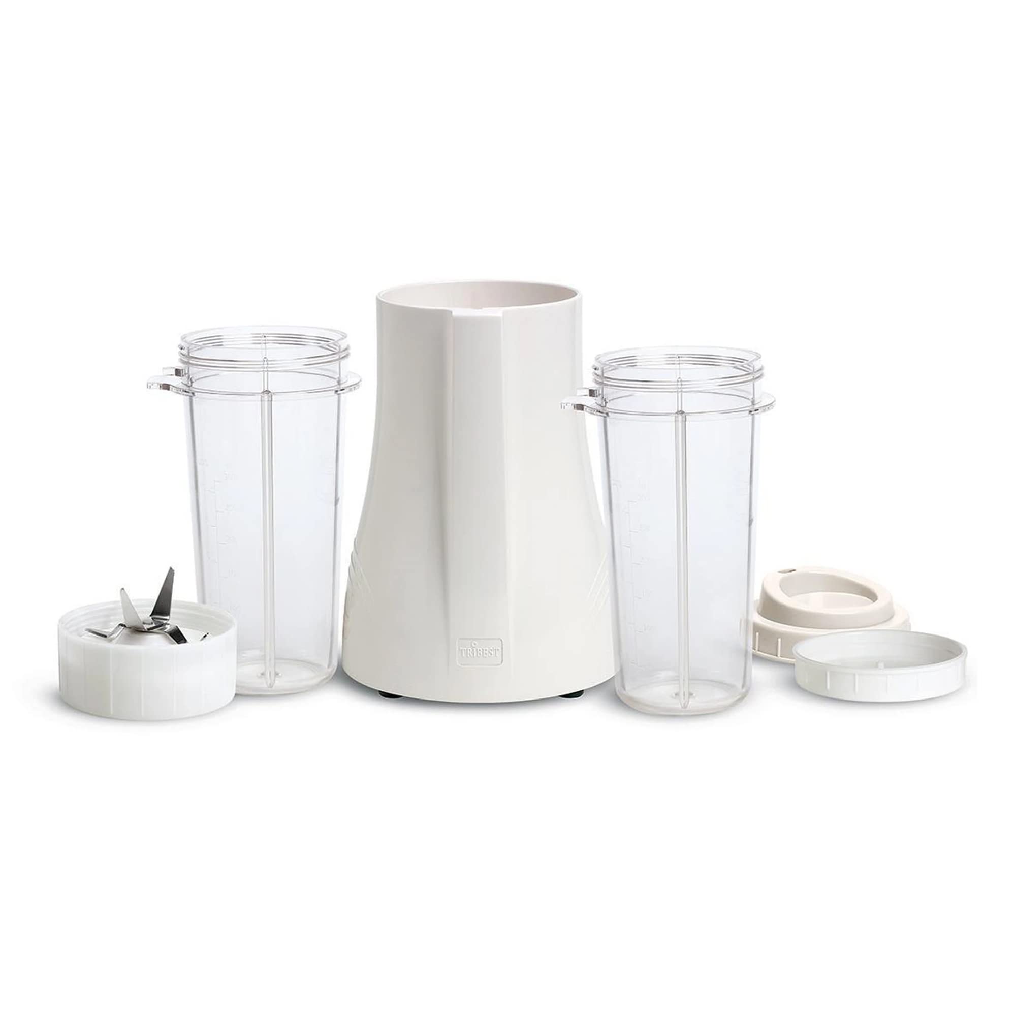 Tribest PB-150 Personal Blender for Protein Shakes, Smoothies & Meal Prep - 20oz Portable Blender Cups with Leakproof Lid - Compact Countertop Blender for Home, Gym & Office - White Large
