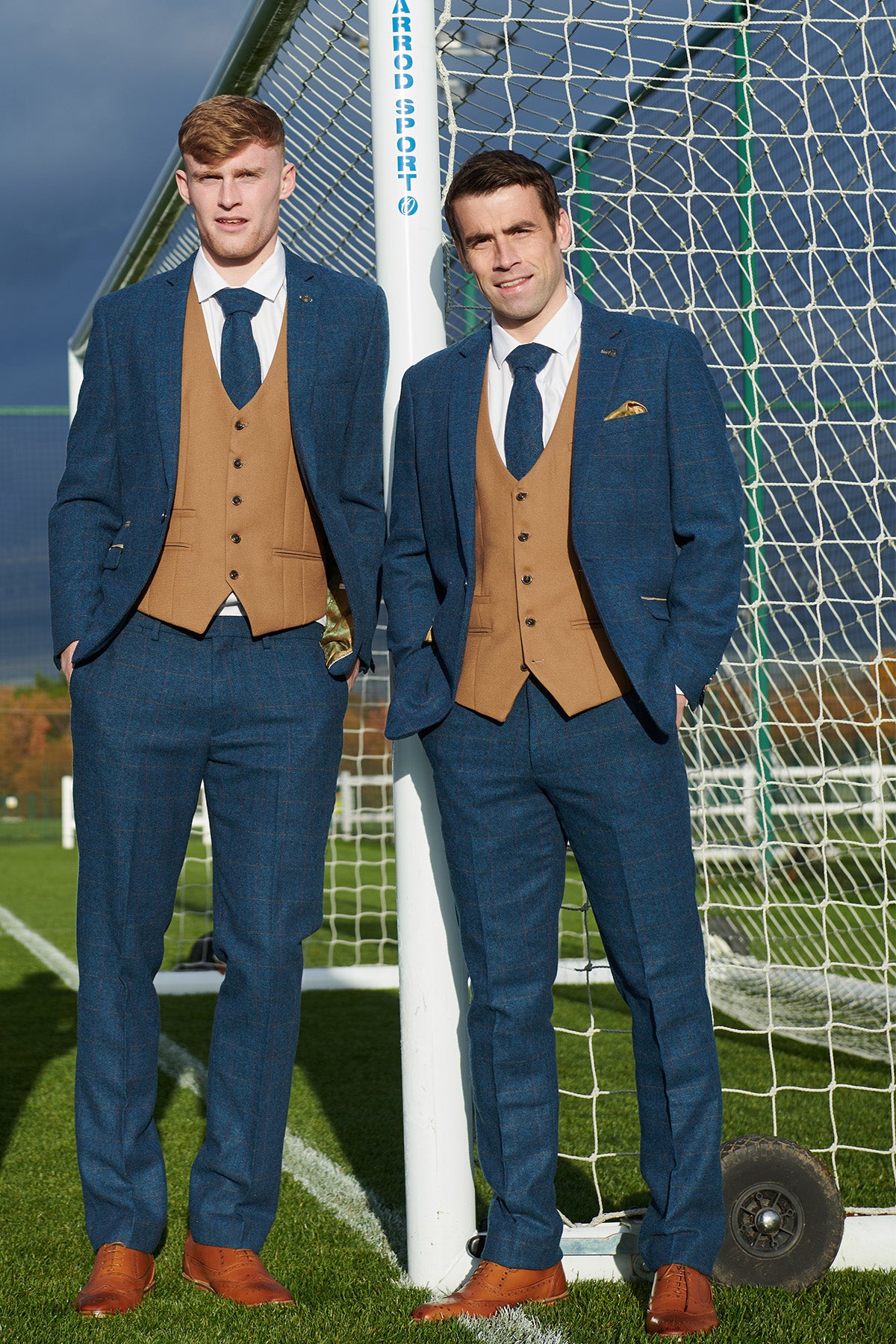 Everton FC Official DION Blue Tweed Suit with Kelvin Waistcoat - Premium Football Team Suit for Match Days & Formal Events