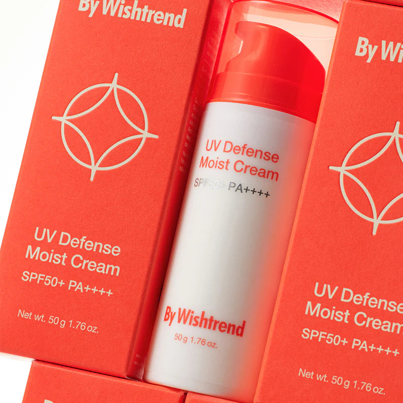 By Wishtrend UV Defense Moist Cream SPF50+ PA++++ 50g - Daily Sun Protection & Hydration for Face & Body - Perfect for Outdoor Activities & Travel
