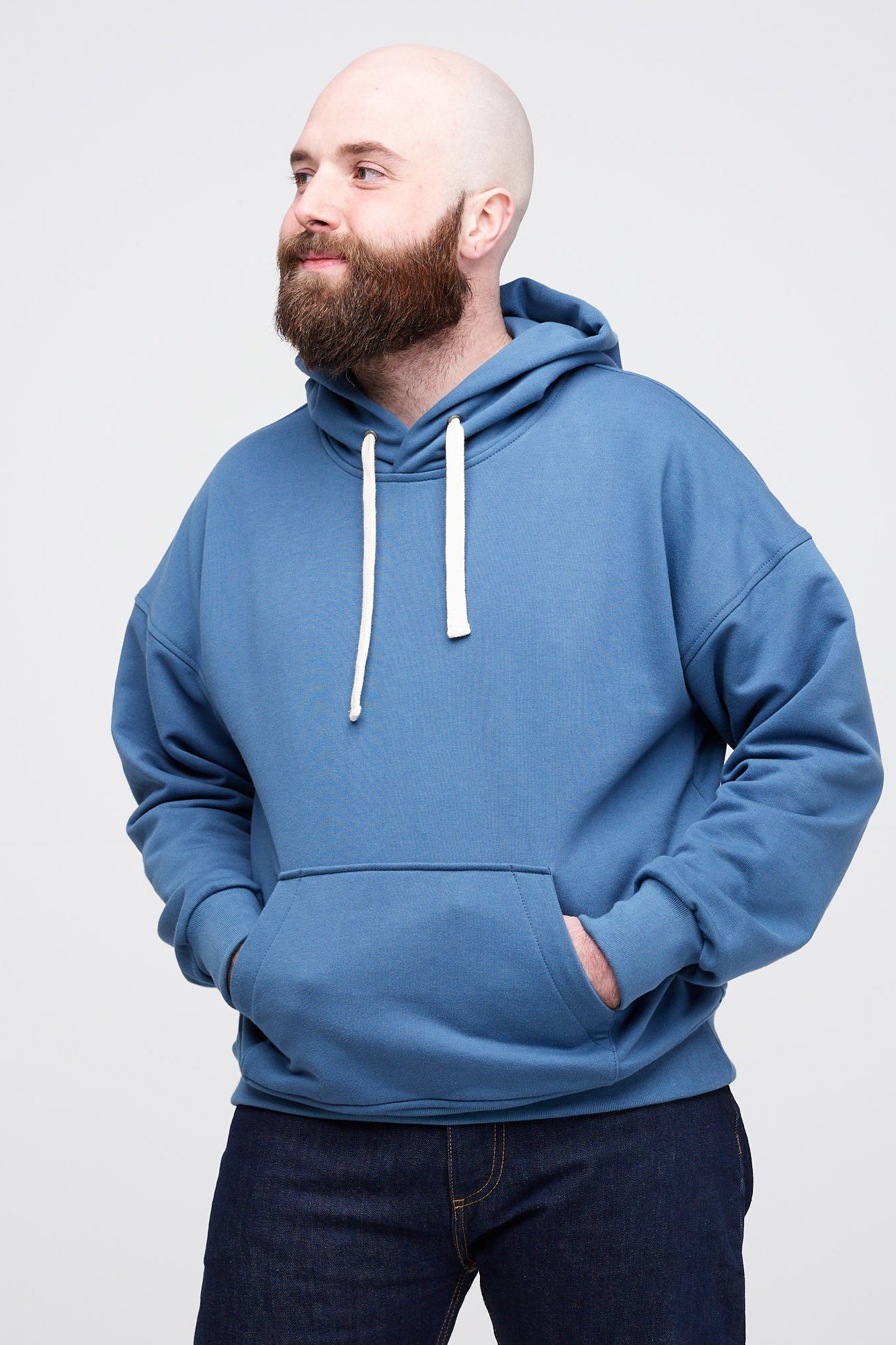 Men's RAF Blue Hooded Sweatshirt - Soft Cotton Pullover with Front Pocket | Perfect for Casual Wear, Outdoor Activities & Gym