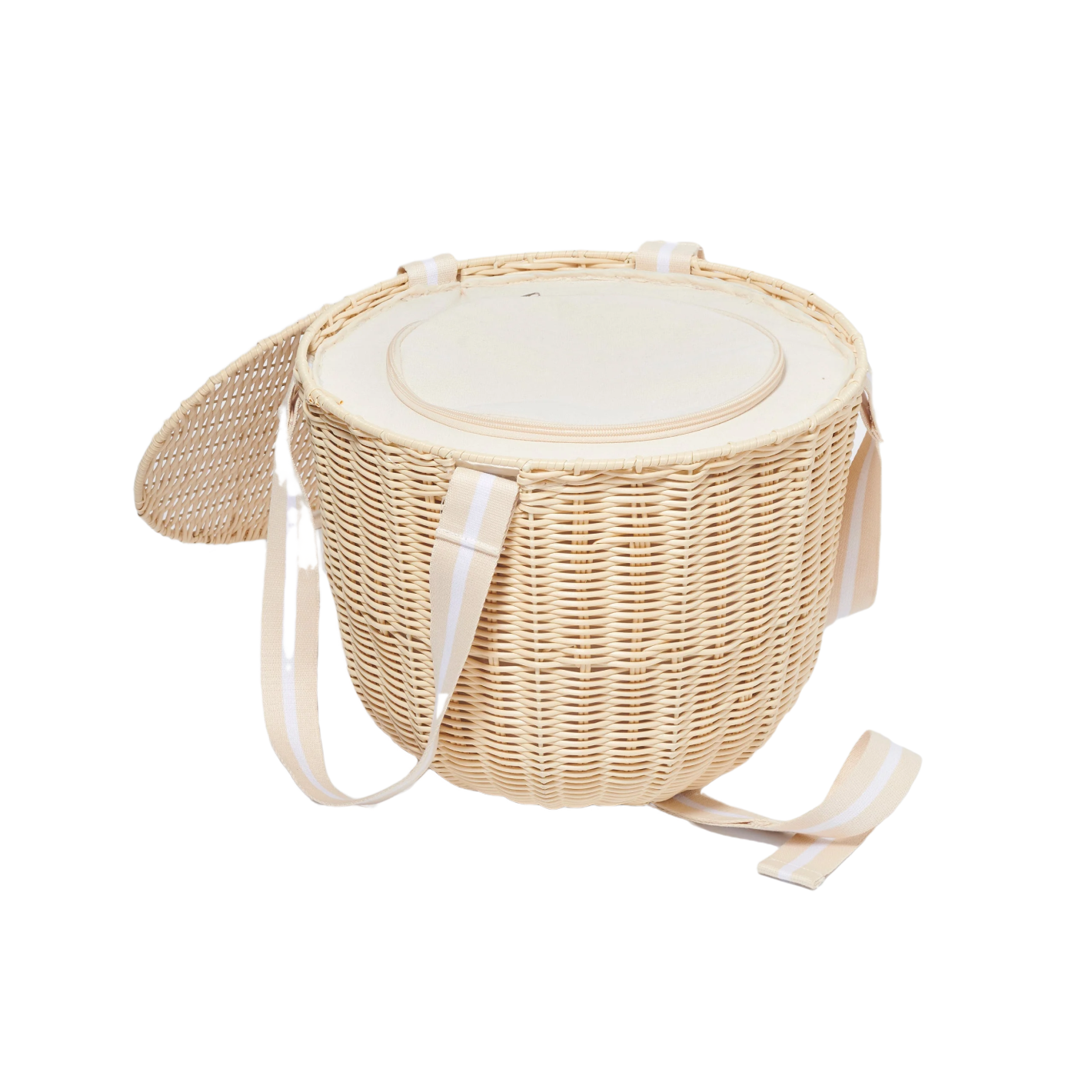 SunnyLife Insulated Round Picnic Cooler Basket - Portable Outdoor Picnic, Beach, Camping & BBQ Essentials for Food & Drinks