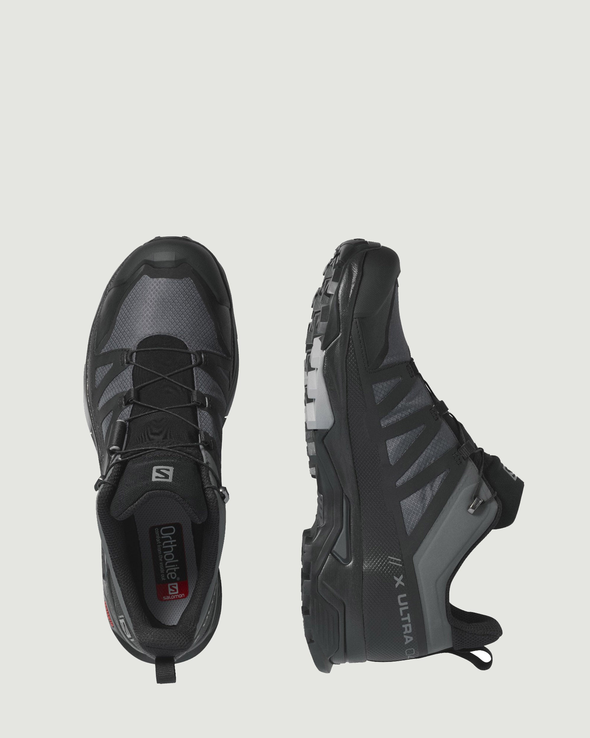 Men's Salomon X Ultra 4 GTX Wide Hiking Shoes - Waterproof & Lightweight for Outdoor Adventures | Magnet/Black/Monument Color | Perfect for Trail Running, Backpacking & Mountain Climbing