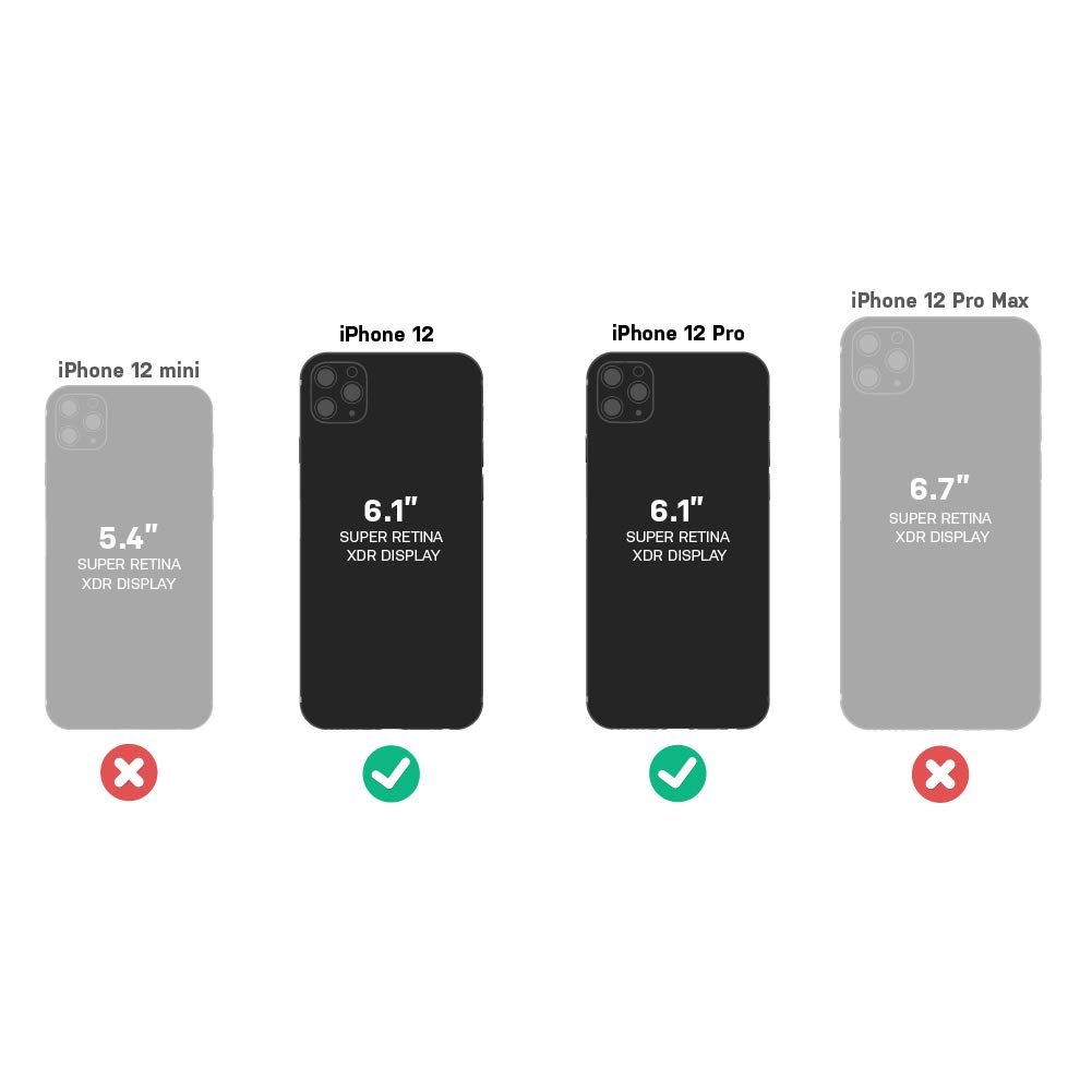 OtterBox Defender Series Case for iPhone 12 & iPhone 12 Pro - Rugged Black Protective Cover with Port Protection, Holster Clip & Built-in Kickstand | Perfect for Outdoor Adventures, Construction Work & Active Lifestyles