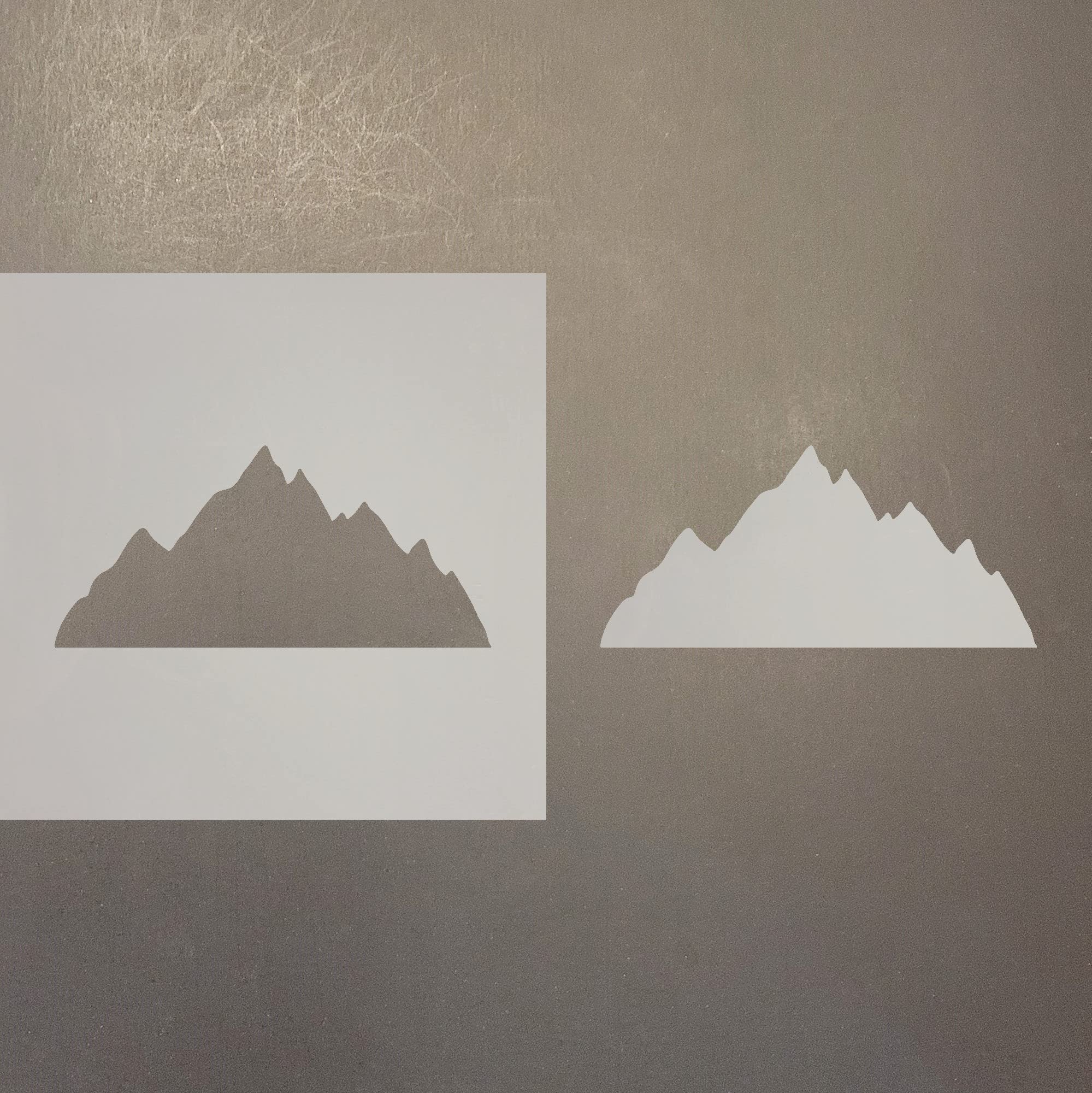 4 Inch Reusable Mylar Stencil for Mountain Design - Premium Art & Craft Supplies for DIY Projects, Scrapbooking, and Home Decor