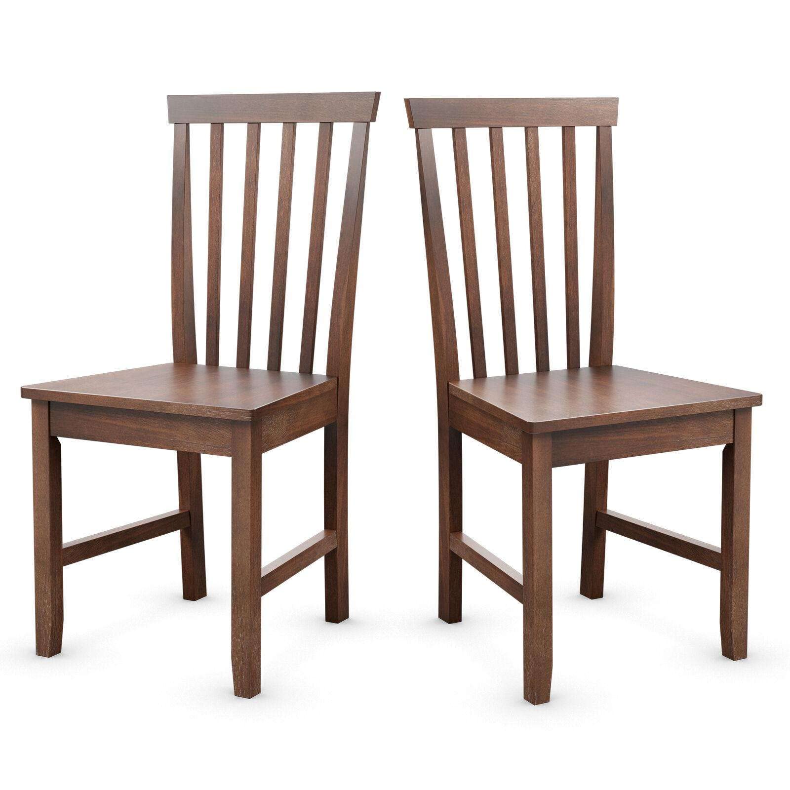 JHUS Set of 2 Solid Wood Spindle Back Dining Chairs with Walnut Legs - Perfect for Kitchen, Dining Room & Breakfast Nook | Comfortable & Stylish Seating for Family Meals & Entertaining