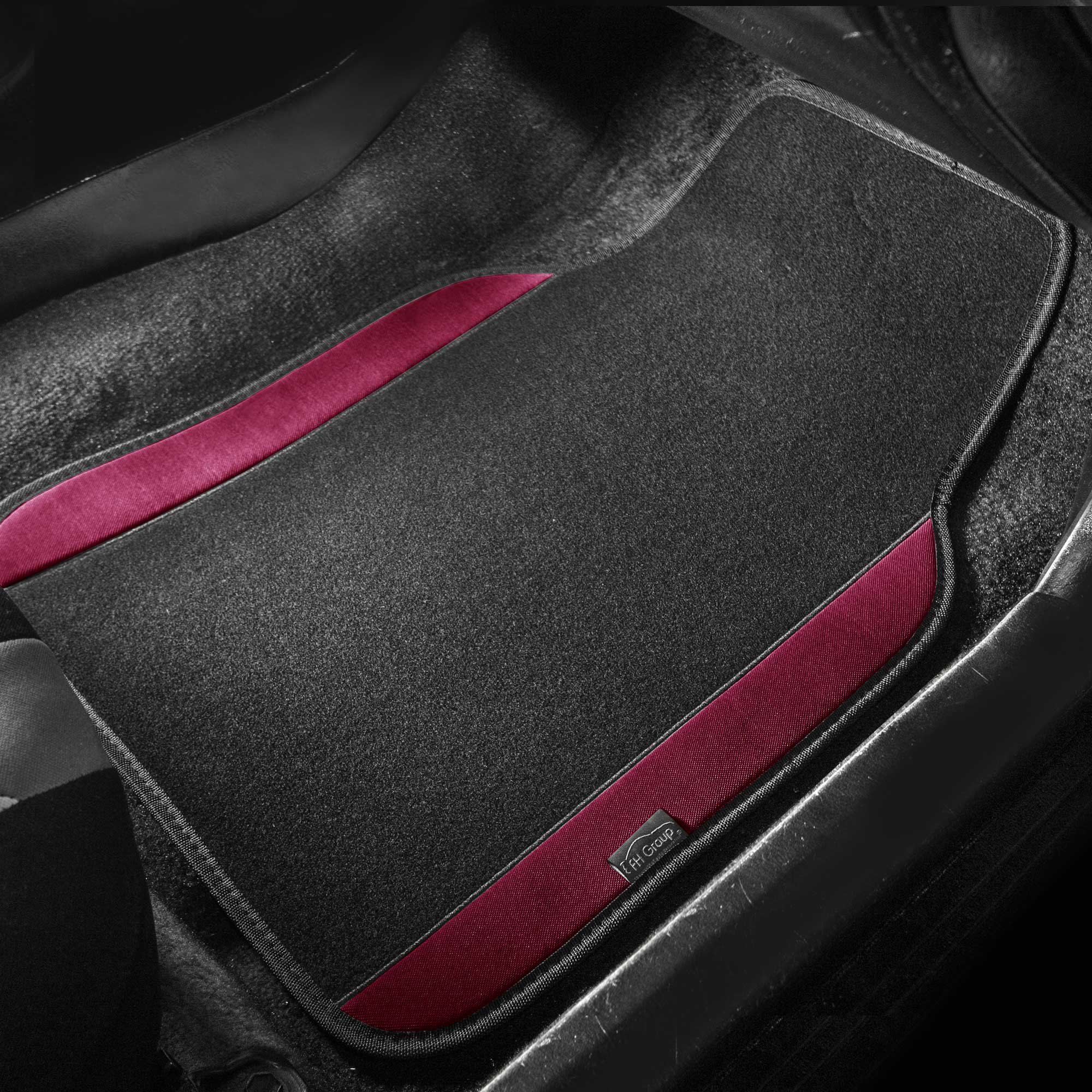 TLH Lightweight Breezy Car Seat Covers Full Set - Burgundy Flat Cloth, Airbag Compatible with Floor Mats - Universal Fit for Cars, Trucks & SUVs | Perfect for Road Trips, Daily Commutes & Protecting Your Vehicle Interior