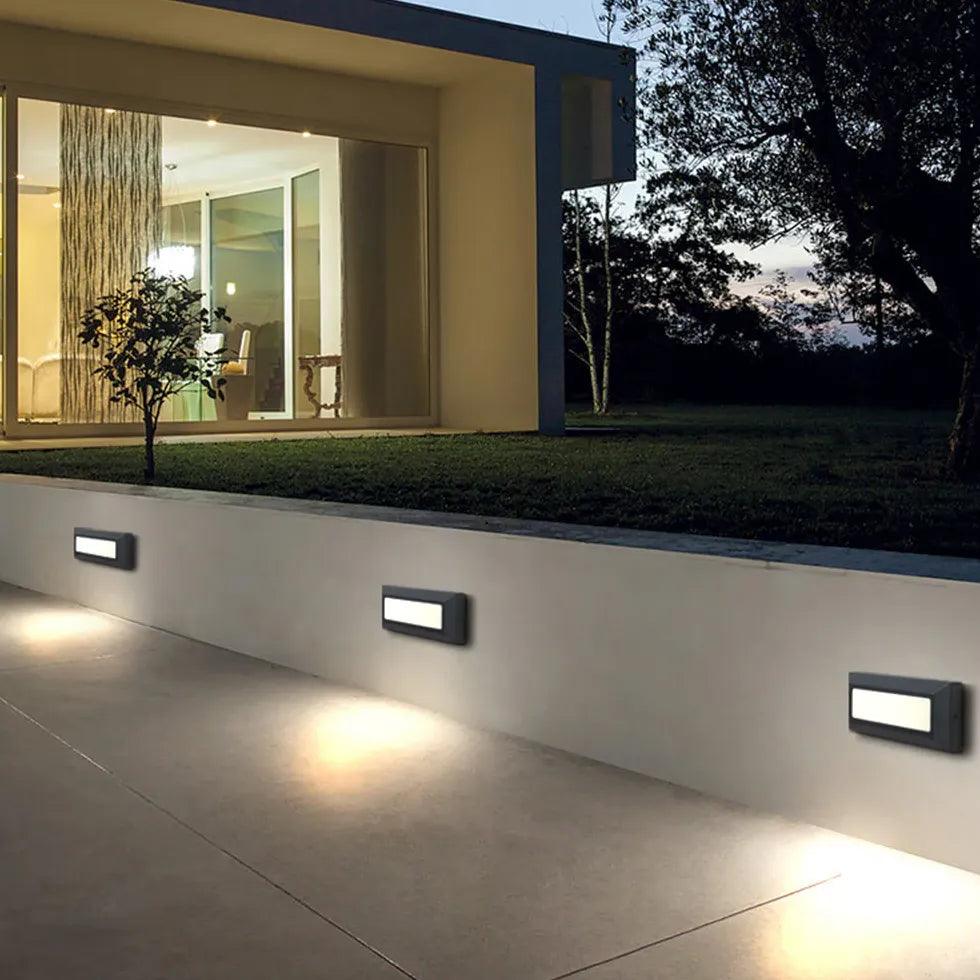 Modern Rectangular Step Brick Lights - Outdoor LED Pathway Lighting for Garden, Stairs, and Walkways - Waterproof & Energy Efficient