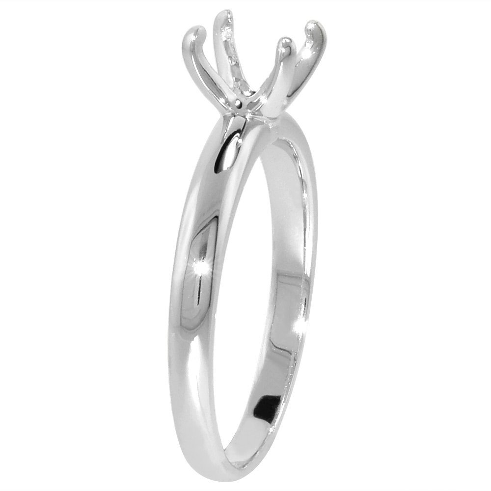 14K White Gold Natural London Blue Topaz Solitaire Engagement Ring for Women - Round 7mm, Size 5-10 - Perfect for Proposals, Weddings & Anniversary Gifts