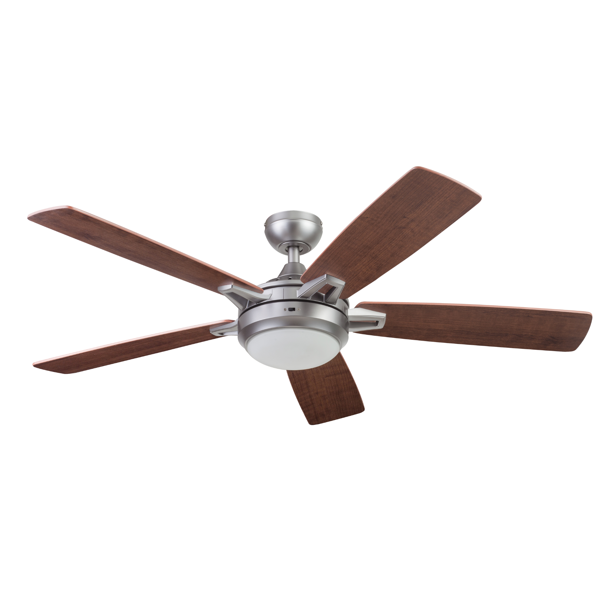 52 Inch Lorelai Smart Ceiling Fan with Remote Control - Silver Finish - Perfect for Living Room, Bedroom & Office Cooling and Air Circulation