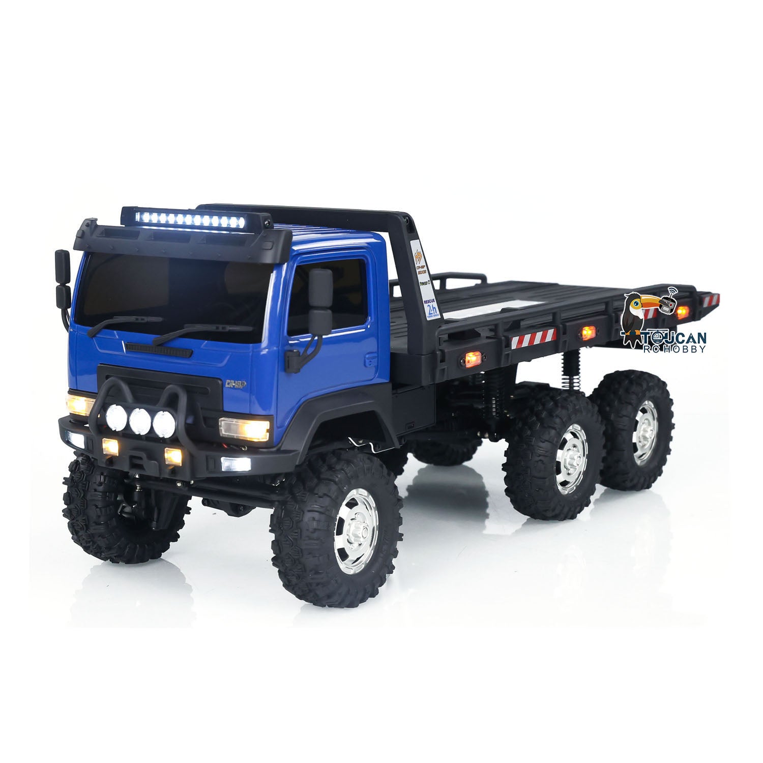 1/18 Scale CR18P 6x6 Flatbed Truck RTR RC Rock Crawler - 2-Speed Off-Road Electric Vehicle with LED Lights | Simulation Model for Adults & Kids | Perfect for Trail Crawling, Backyard Adventures & RC Hobbyists