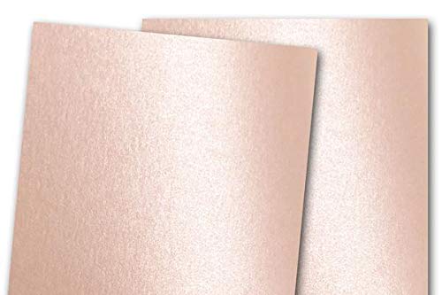 CM Ultra Thick Heavy Shimmery Metallic 4x6 Inch Flat Cards - 25 Pack Premium 300 GSM Cardstock - Perfect for Wedding Invitations, Greeting Cards, Scrapbooking & DIY Crafts (Rose Gold) - Elegant Stationery for Bridal Showers, Thank You Cards & Photo Albums