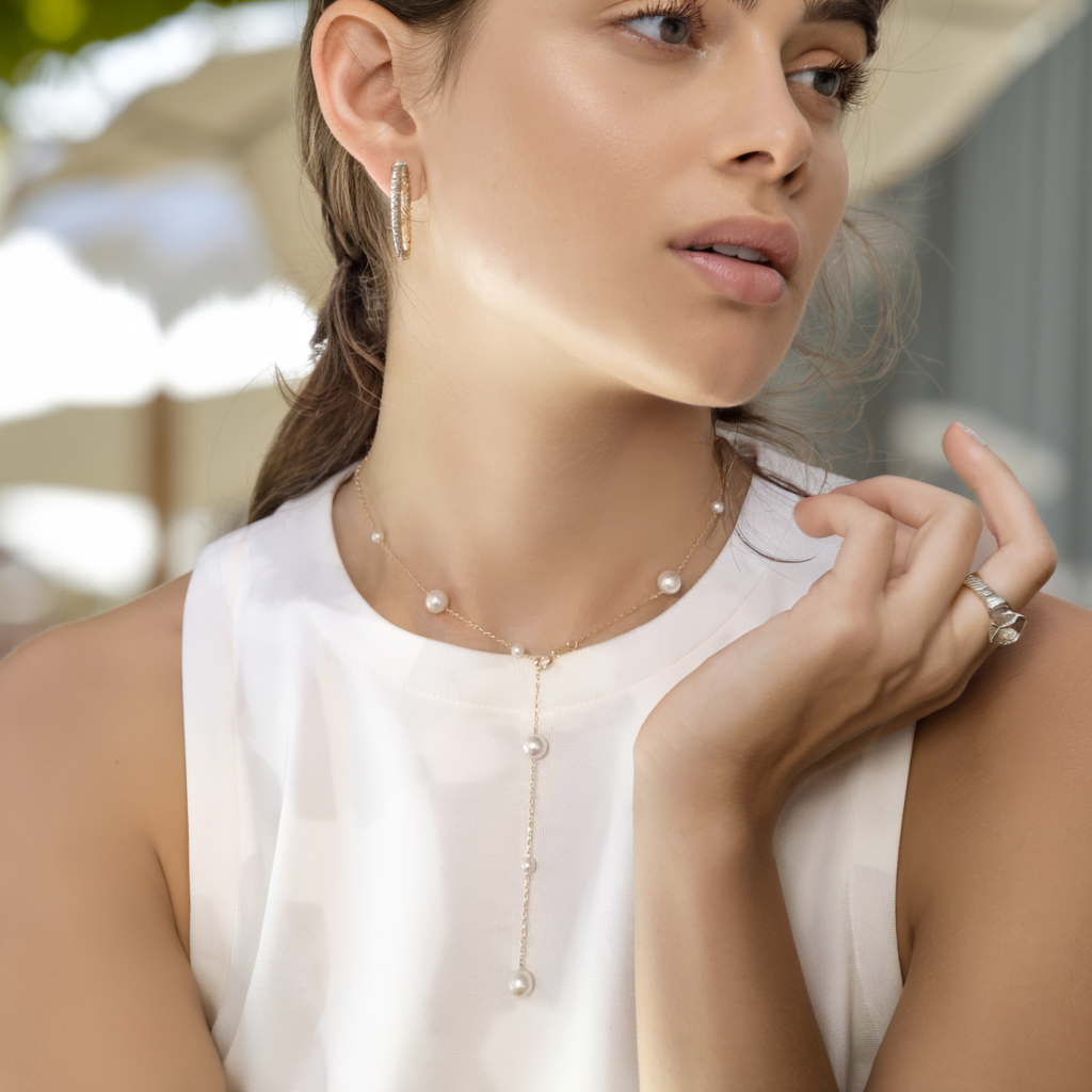 Starry Night AAA Freshwater Pearl Necklace for Women - Elegant 7-8mm Cultured Pearls Jewelry Gift for Birthday, Anniversary & Wedding | Perfect for Evening Parties, Date Nights & Special Occasions