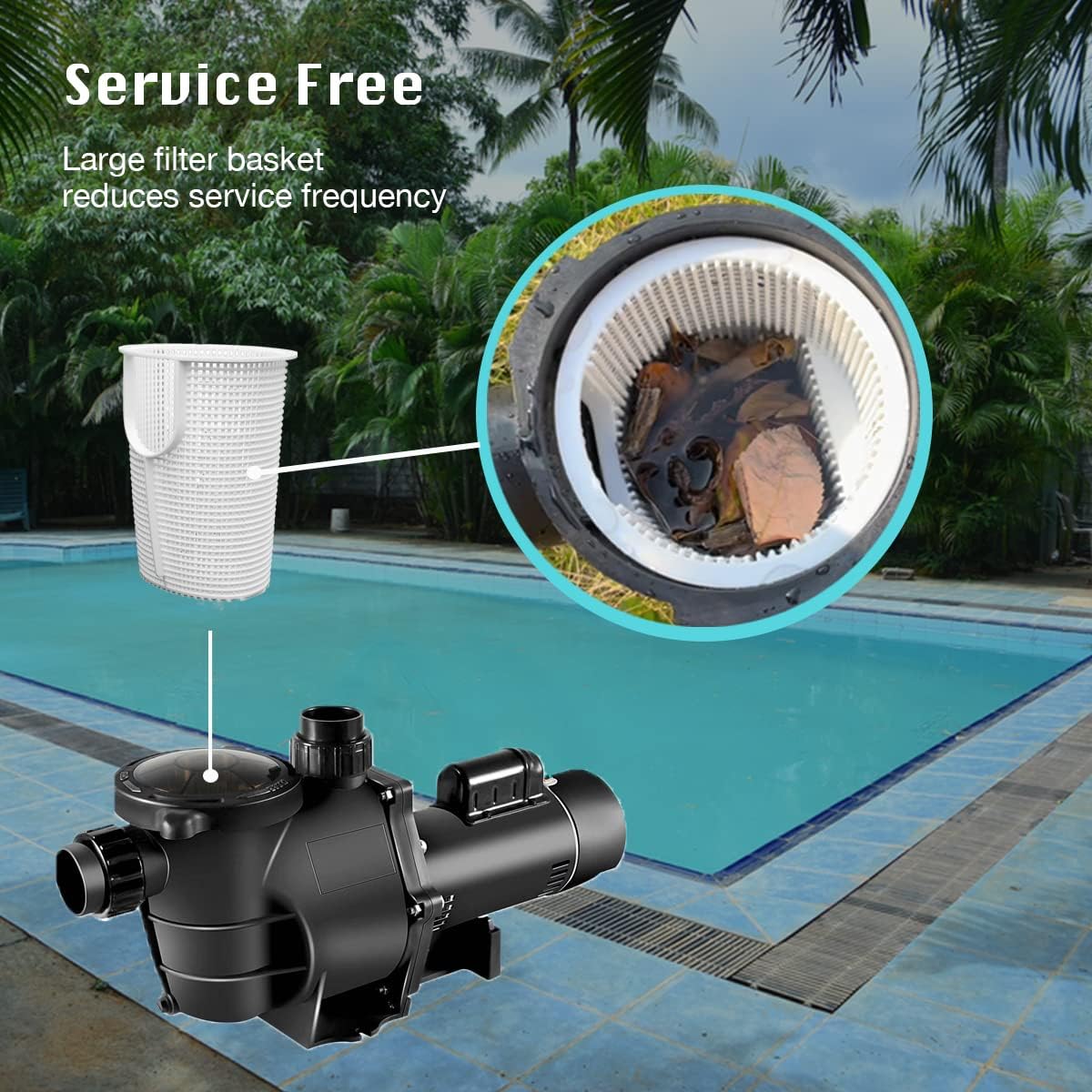 2.5HP Variable Speed Pool Pump for Inground & Above Ground Pools | 230V DoE-Compliant Motor | 2-Inch Port with 1.5