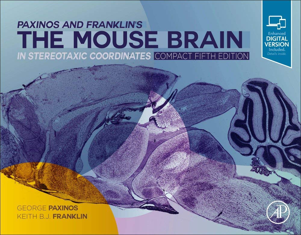 Paxinos and Franklin's The Mouse Brain in Stereotaxic Coordinates - Compact Atlas for Neuroscience Research | Ideal for Lab Studies, Brain Mapping & Academic Reference