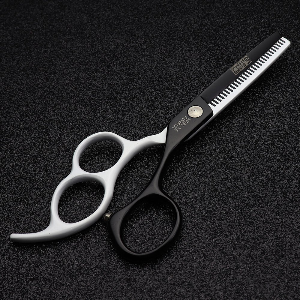 5.5 Inch Professional Hair Cutting Scissors Set - 440C Stainless Steel Barber Shears with Thinning Scissors for Precision Haircuts | Salon & Home Styling Tool