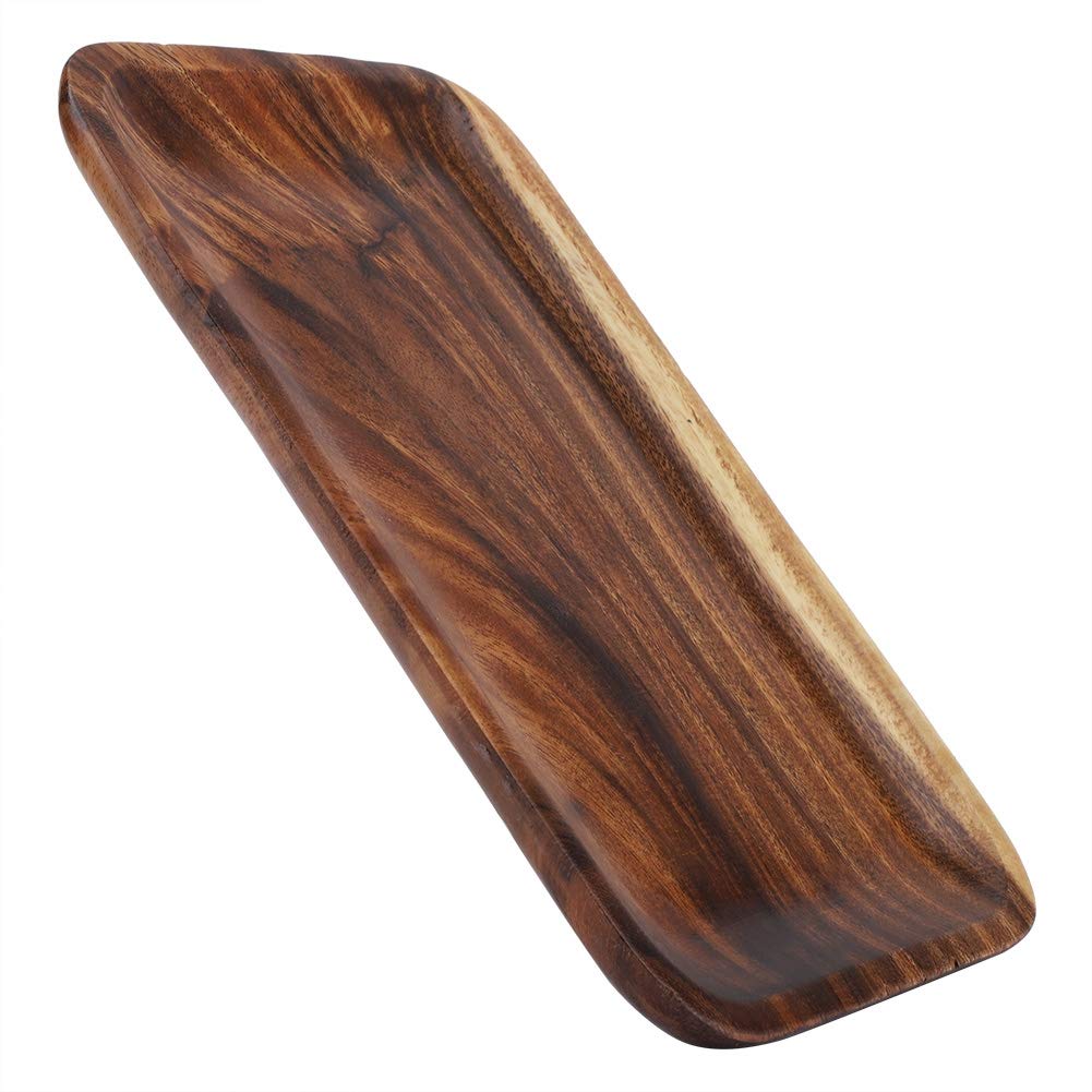 Premium Wooden Sushi Tray - Elegant Serving Dish for Sushi, Snacks, Salad & Desserts | 9.8 x 6.8 Inch Home & Restaurant Serving Platter | Perfect for Japanese Cuisine, Party Appetizers & Tea Time Snacks