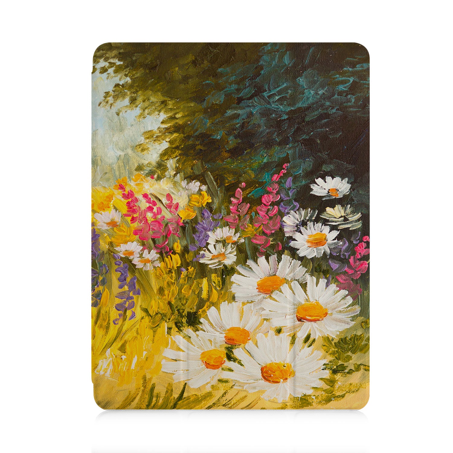 Premium iPad Trifold Case with Oil Painting Design - Slim Protective Cover for iPad Air/Pro (6th/5th/4th Gen) - Perfect for Work, Travel & Home Use