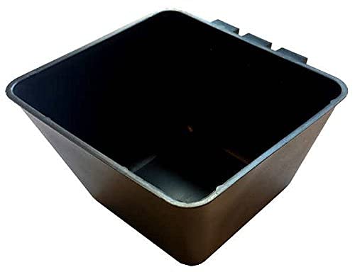 50 Pack Black Square Hanging Cage Cups - 1.2 Quart (38 oz) Durable Water & Feed Dish for Poultry, Dogs, Cats - Perfect for Coops, Kennels, and Outdoor Pet Enclosures