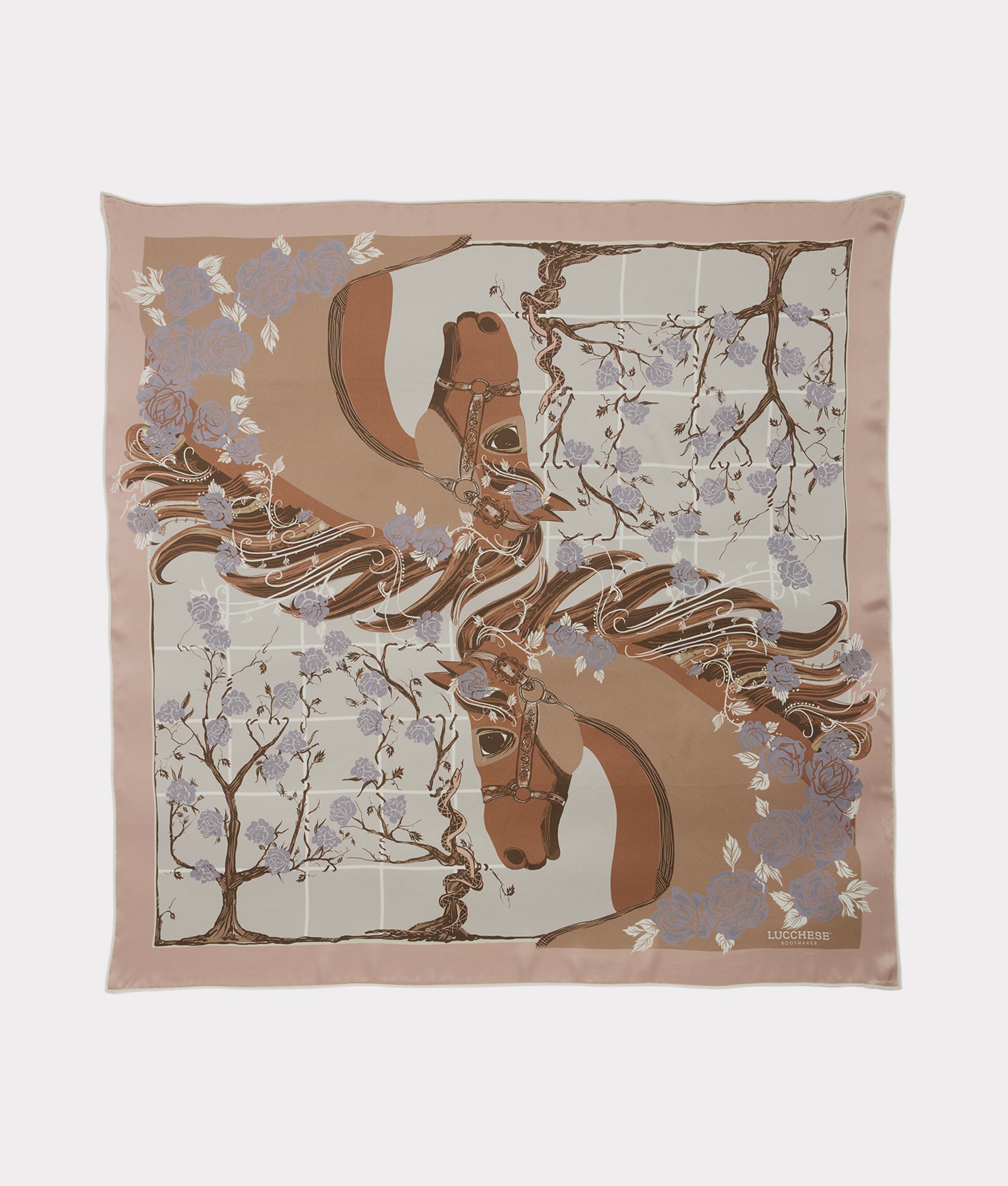 Cavalry Rose Scarf - Soft Blush Pink Fashion Scarf for Women | Perfect for Fall Outfits, Date Nights & Office Wear