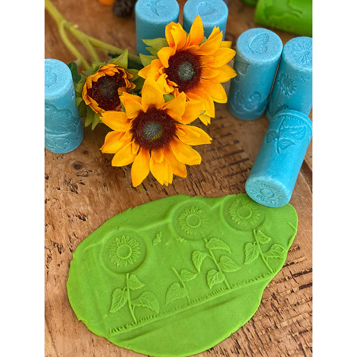 Yellow Door® Let's Roll Seasons Dough Roller Set - 4 Seasonal Textured Rolling Pins for Kids Sensory Play, Early Learning & Fine Motor Skills Development - Perfect for Playdough, Clay & Baking Activities
