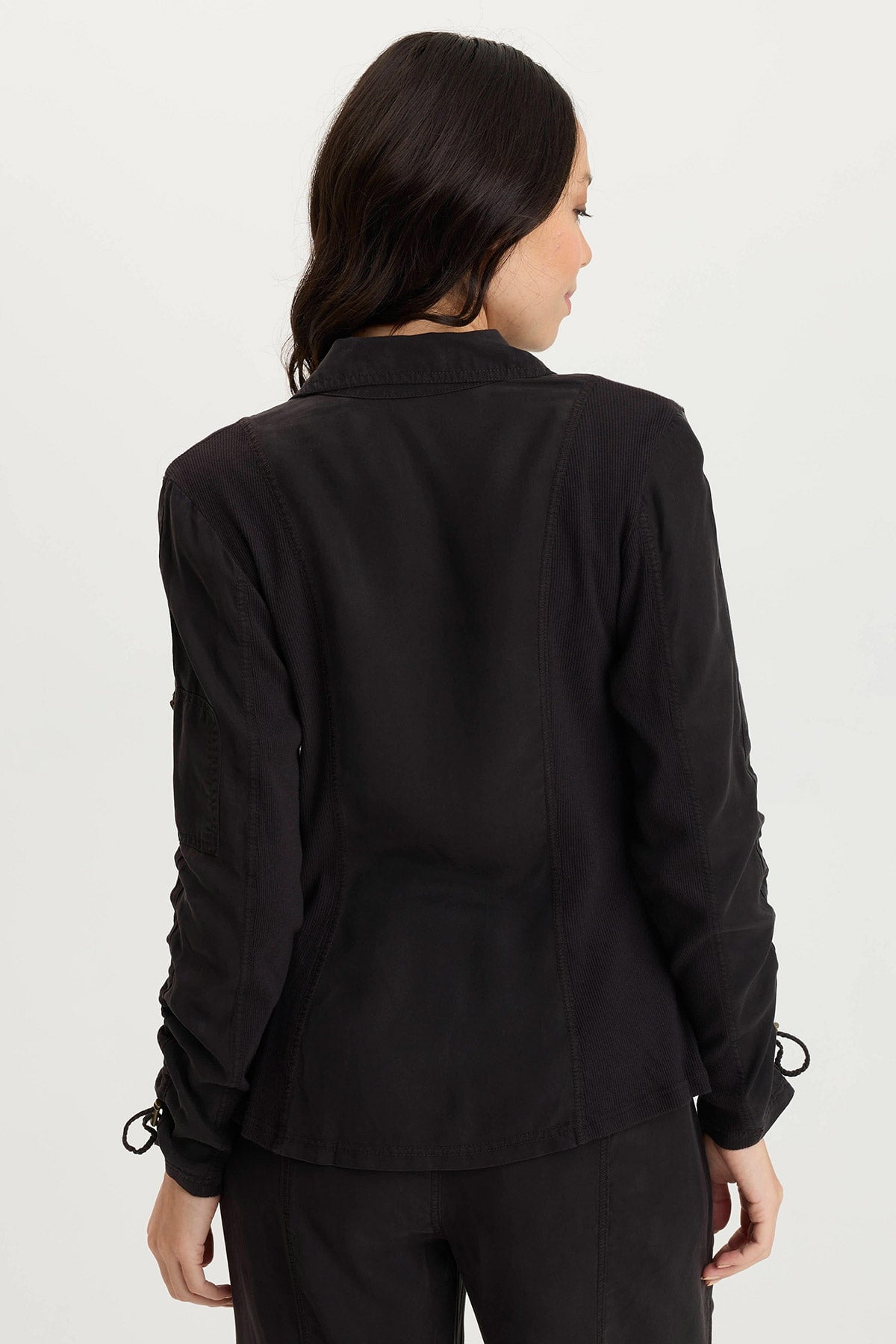 Stratford Twill & Jersey 3/4 Sleeve Blazer Jacket for Women - Professional Office Wear & Business Casual Outfits
