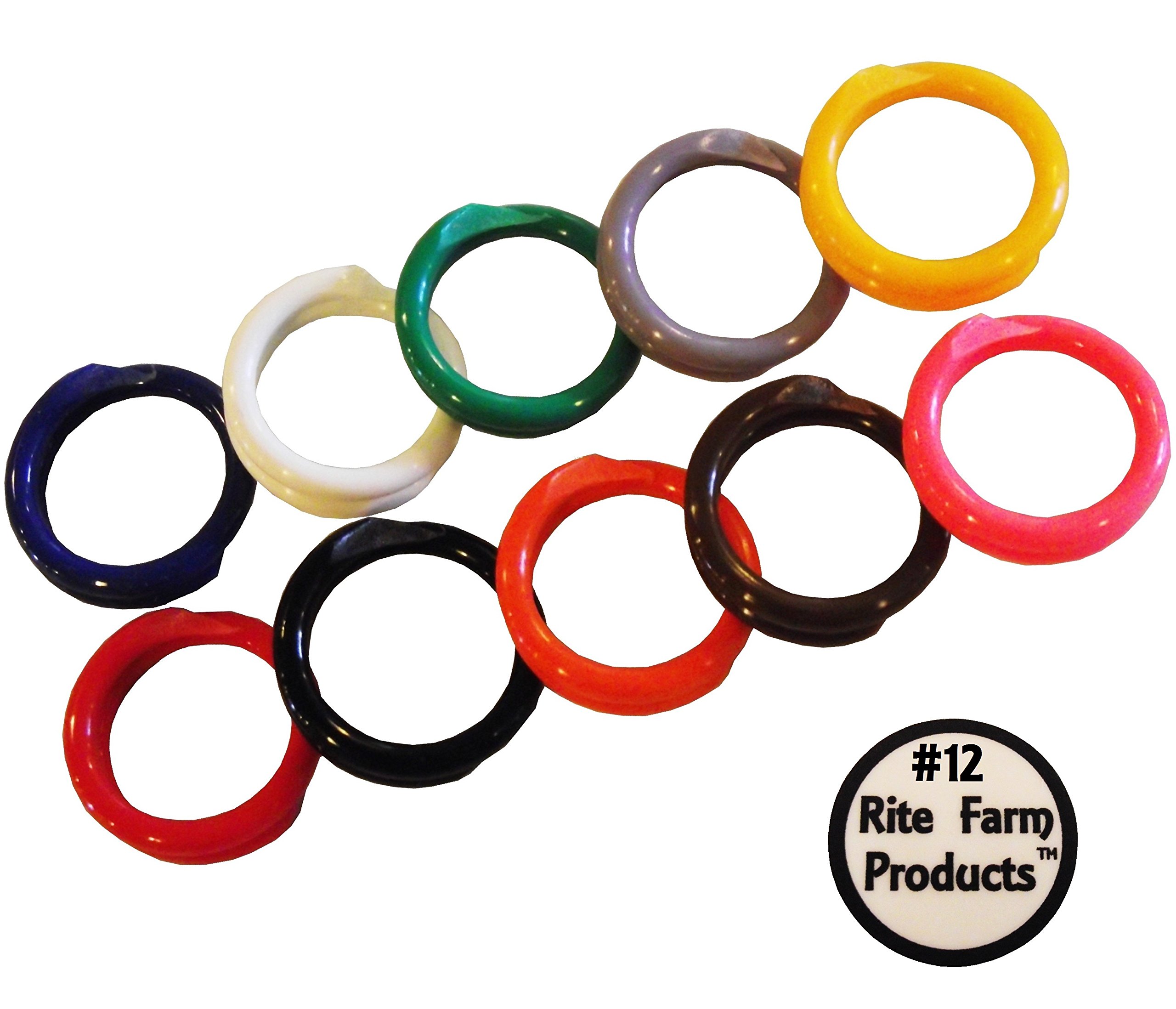 10 Pack Multi-Colored Poultry Leg Bands (3/4