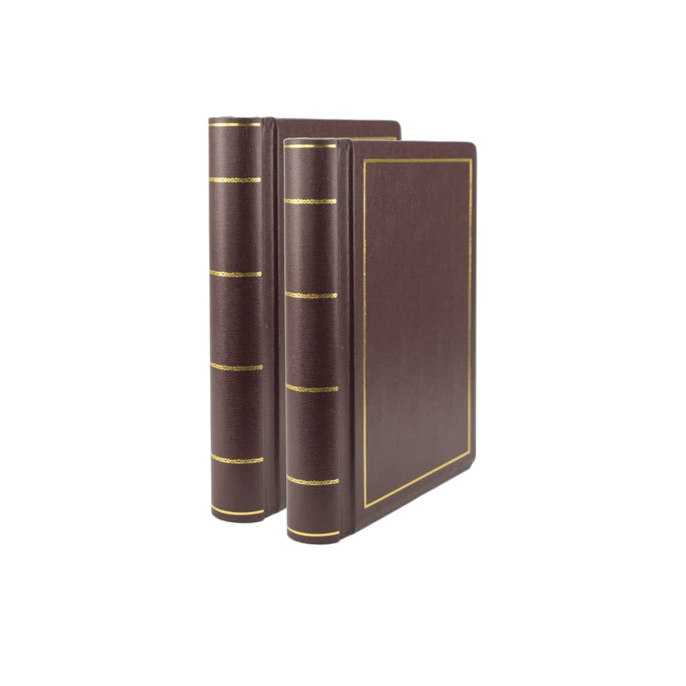 Blumberg Hylson Minute Books - 2 Pack Letter Size Binder with 125 Sheets, Red Imitation Leather for Business Meetings & Corporate Record Keeping