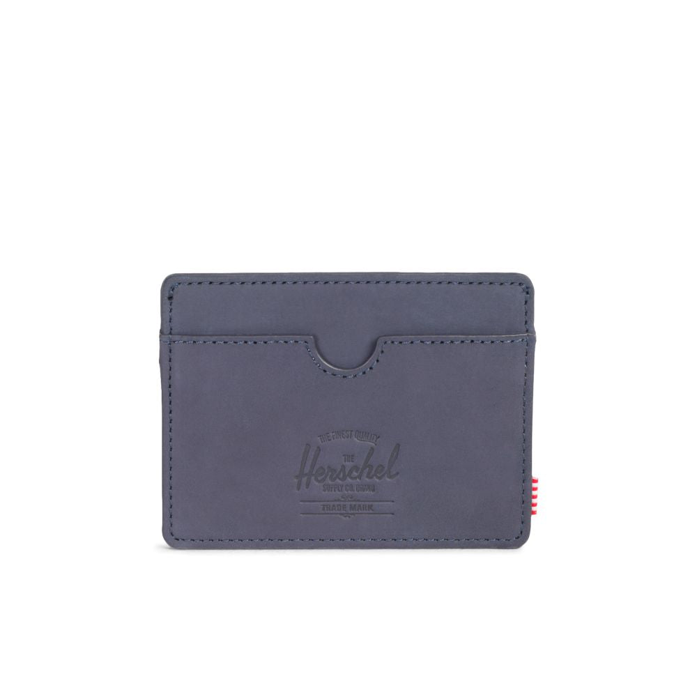 Herschel Beaded Collection Charlie Wallet in Peacoat Nubuck Leather - Stylish & Durable RFID-Blocking Wallet for Everyday Use & Travel