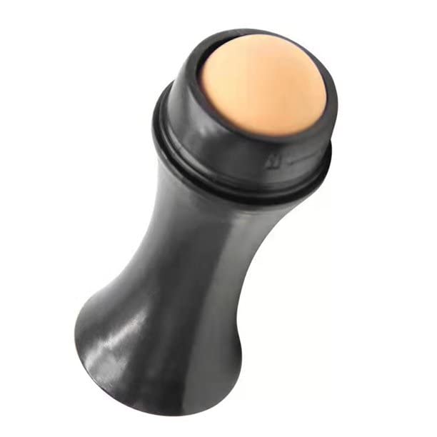 Volcanic Stone Face Roller for Oily Skin - Oil Absorbing Facial Tool with Makeup Sponge | Excess Shine Removal & Oil Control Skincare | Perfect for Daily Makeup Routine & On-the-Go Touch Ups (1 Pack)