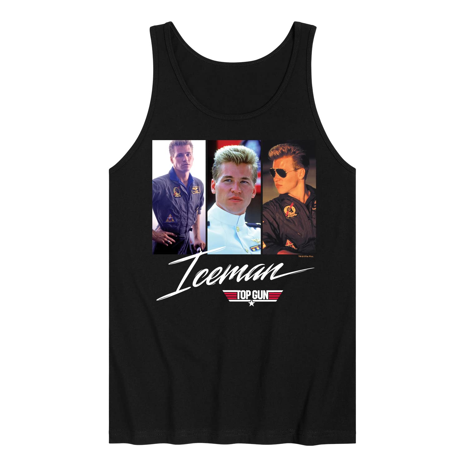 HYBRID APPAREL Top Gun Iceman Men's Jersey Tank Top - Lightweight Muscle Tee for Gym, Workout & Summer Casual Wear
