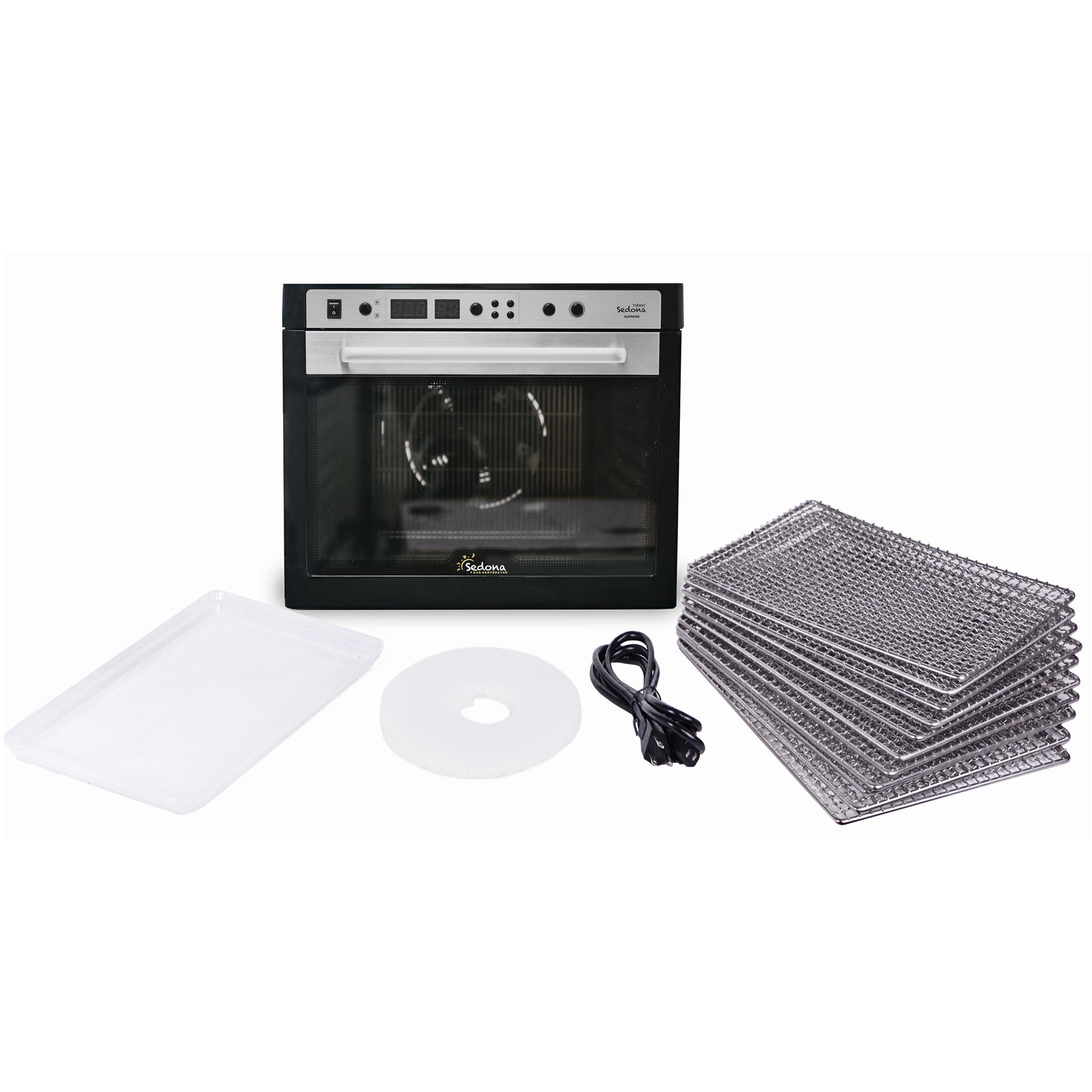 Sedona® Supreme Commercial Food Dehydrator with 9 Stainless Steel Trays - Perfect for Drying Fruits, Vegetables, Jerky & Herbs at Home or Restaurant Use
