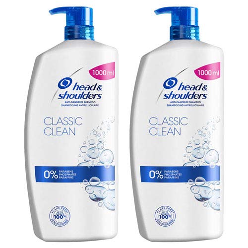 Head & Shoulders 2-in-1 Classic Clean Anti-Dandruff Shampoo & Conditioner Set - 2 Pack (2 x 1L) for Daily Hair Care & Scalp Health - Perfect for Men & Women with Dandruff Issues