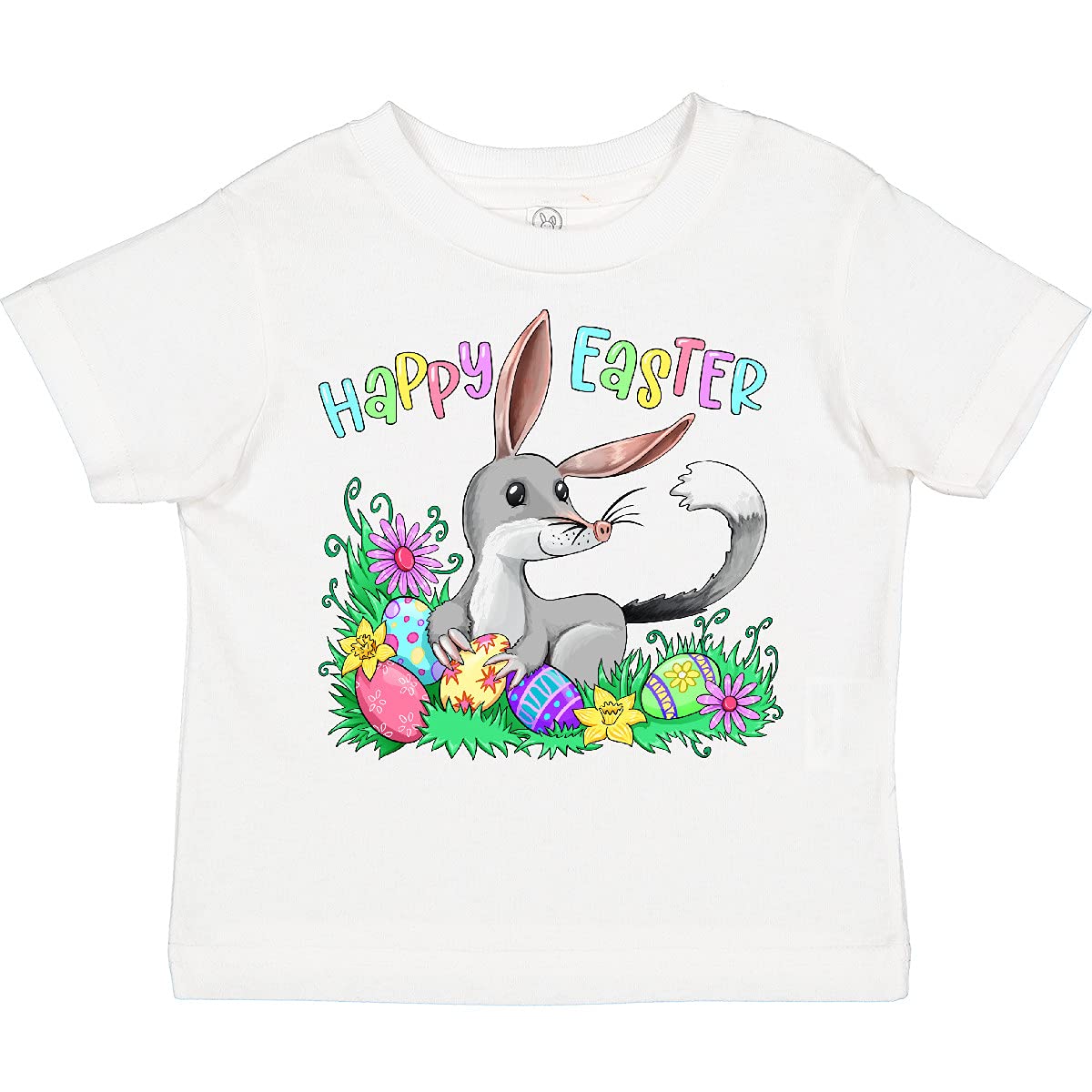 Inktastic Happy Easter Cute Easter Bilby Toddler T-Shirt - Soft Cotton Kids Tee for Easter Celebrations, Family Gatherings & Spring Festivals