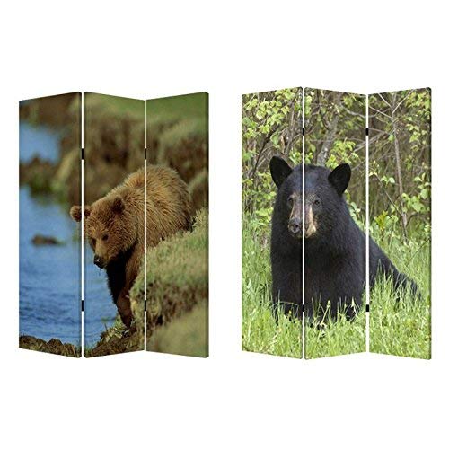 Screen Gems Bear Room Divider - Decorative Folding Partition for Nursery, Kids Room & Play Area - Perfect for Privacy & Space Separation