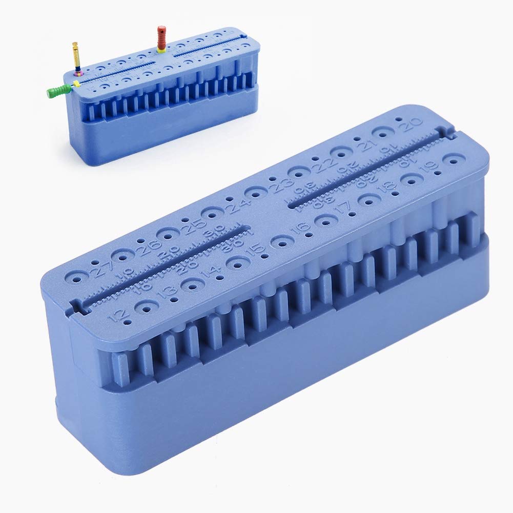 Dental Endodontic Measuring Block - Endo Block Ruler for Root Canal Treatment | Dentist Tools for Tooth Root Measurement & Testing | Dark Blue Dental Instrument for Precise Endodontic Procedures | Perfect for Dental Clinics & Endodontic Practices