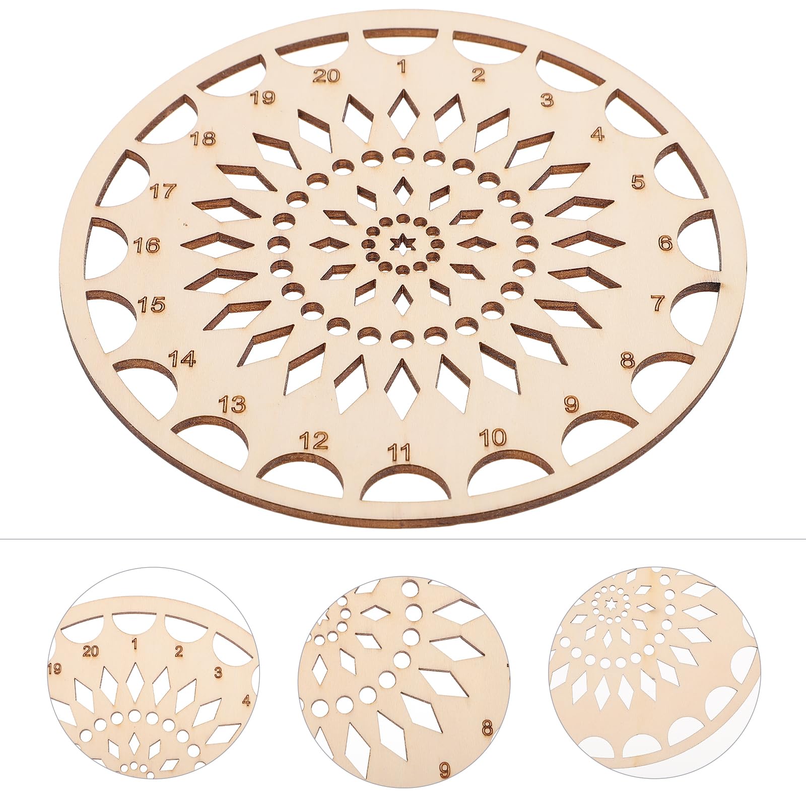 IMIKEYA Wooden Embroidery Floss Organizer - Cross Stitch Thread Holder with Holes - DIY Sewing Storage Board for Craft Projects - Perfect for Needlework, Embroidery Kits & Yarn Organization