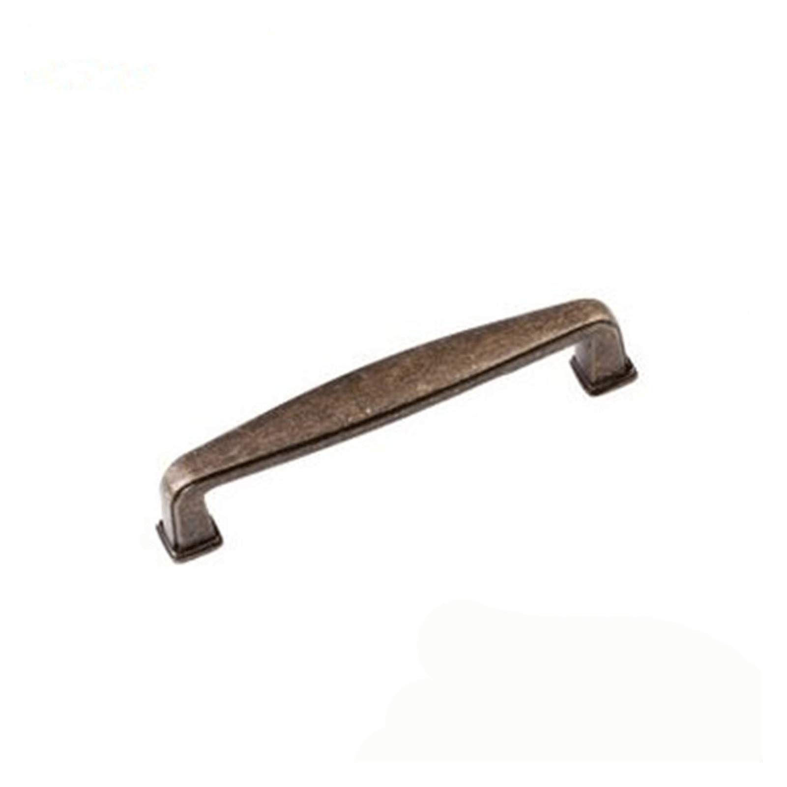 Vintage Antique Brass Cabinet Drawer Handles - 5Pcs Kitchen Cabinet Door Pulls & Knobs for Shoe Cabinet, Wardrobe, Dresser - 96mm Center-to-Center (Perfect for Farmhouse, Rustic & Traditional Home Decor)