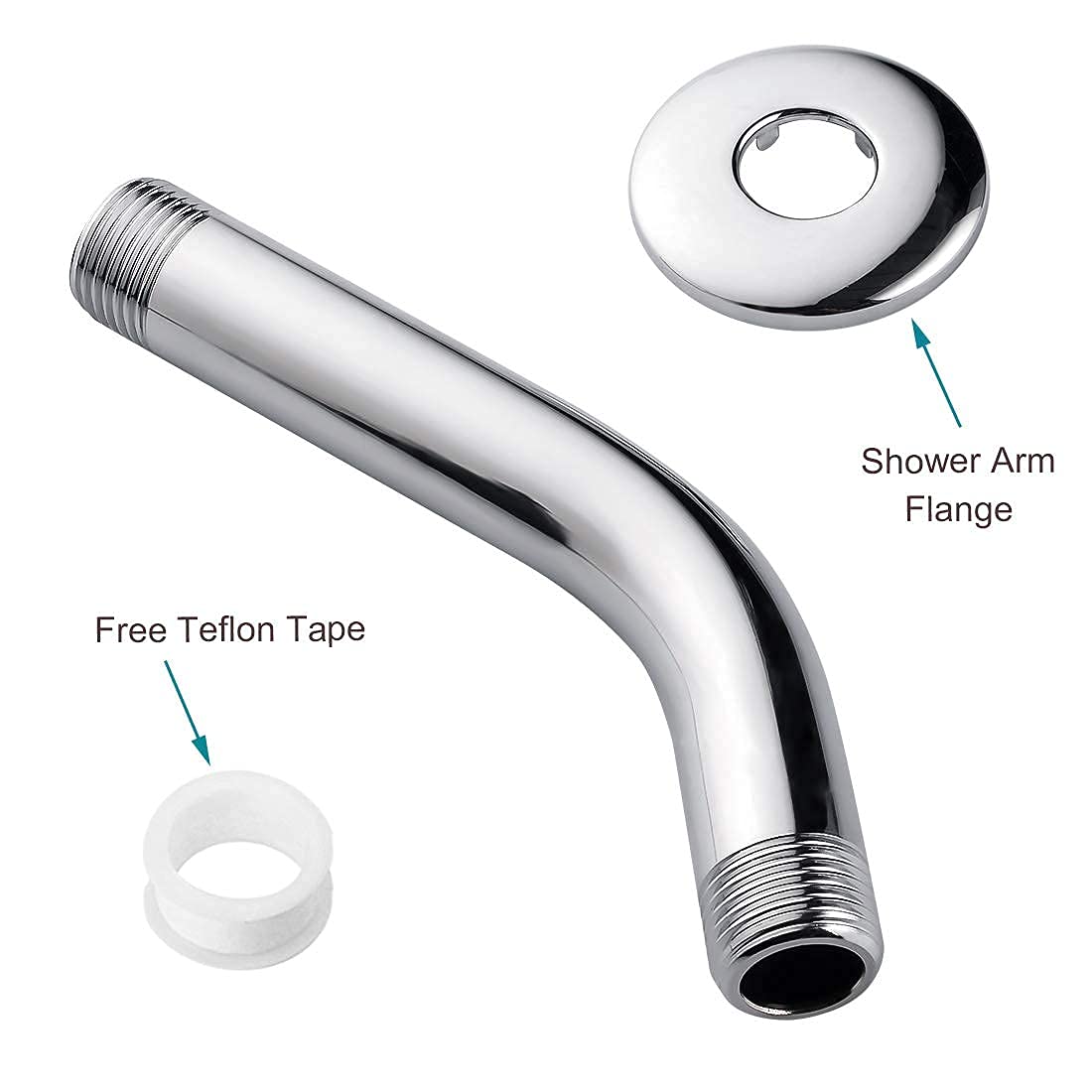 BRIGHT SHOWERS High Pressure Rain Shower Head Combo with Handheld Shower Head & 6 Inch Brass Shower Arm - Chrome Finish for Luxurious Bathroom Upgrade | Perfect for Spa-Like Experience and Water Conservation