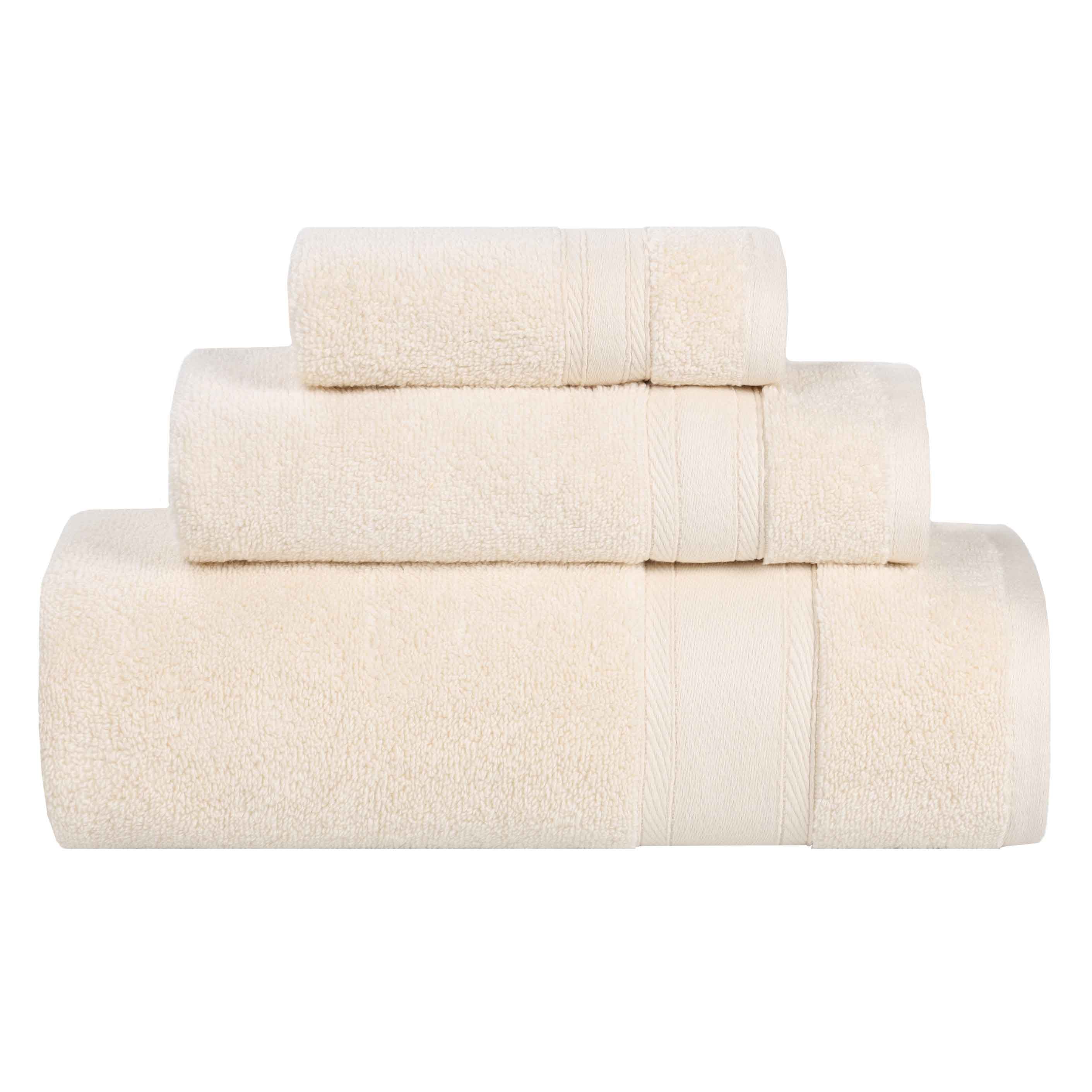 Belmont Zero Twist Cotton Medium Weight Absorbent 3-Piece Bath Towel Set | Soft & Quick-Drying | Perfect for Bathroom, Spa & Gym Use
