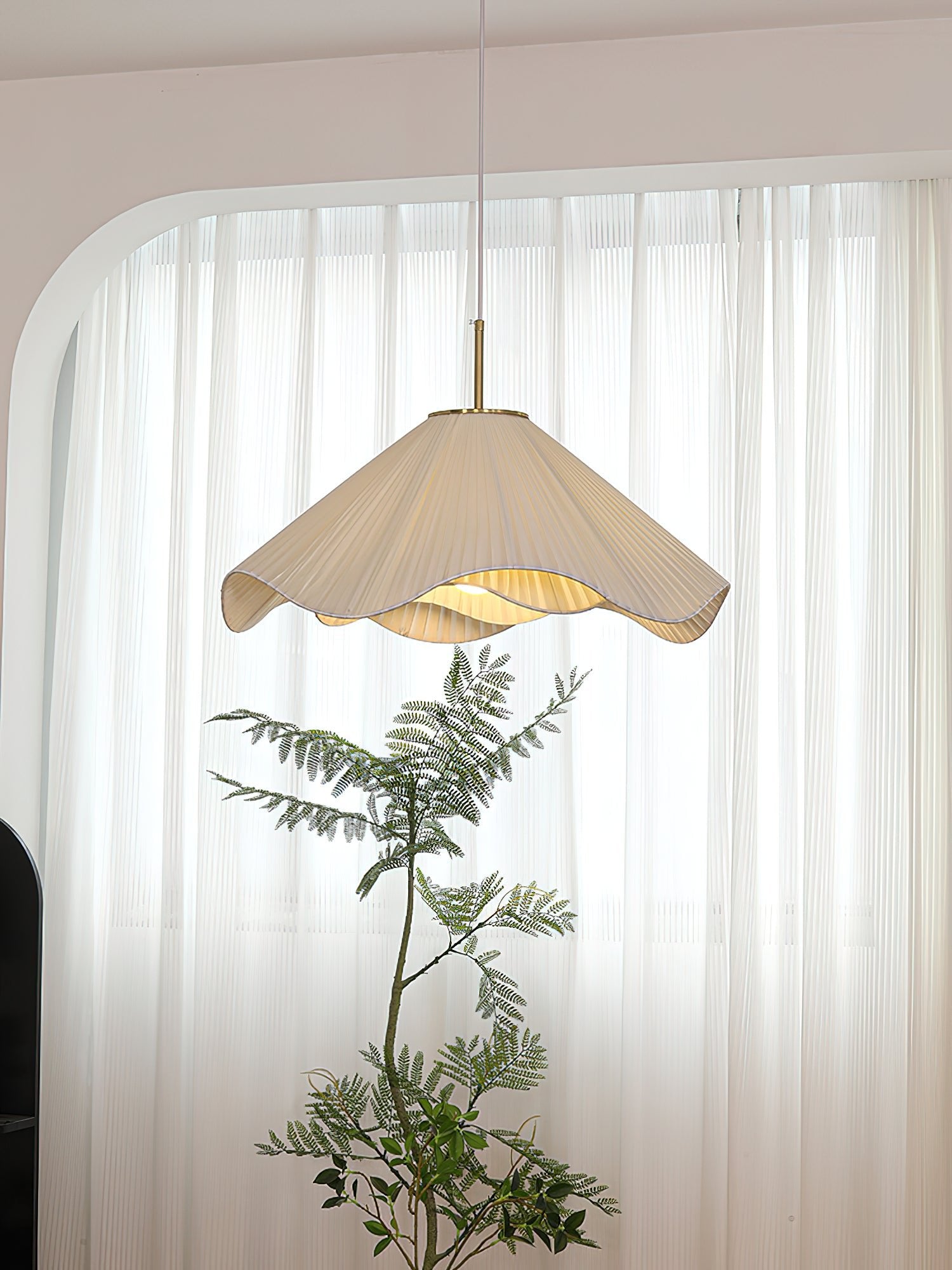 Elara Pendant Light - Modern Hanging Ceiling Lamp for Kitchen Island, Dining Room & Bedroom - Elegant Glass Shade with Gold Finish - Perfect for Home Decor & Interior Lighting