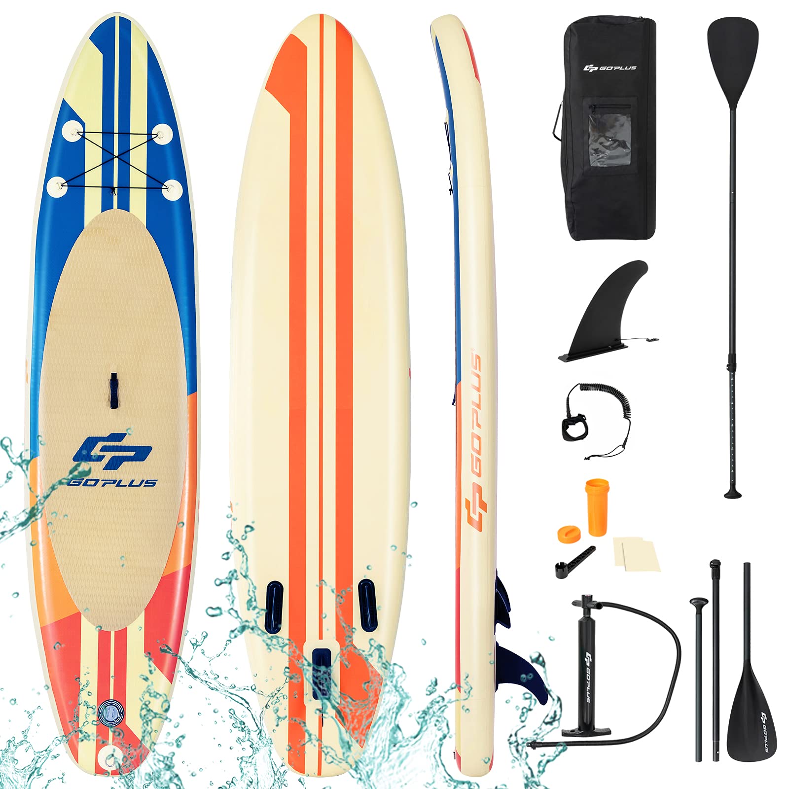 COSTWAY Inflatable Stand Up Paddle Board with Complete Accessories & Carry Bag | Non-Slip Deck for Paddling, Surfing, Fishing & Water Yoga | 297-335cm Multiple Sizes | Perfect for Lakes, Rivers & Ocean Recreation