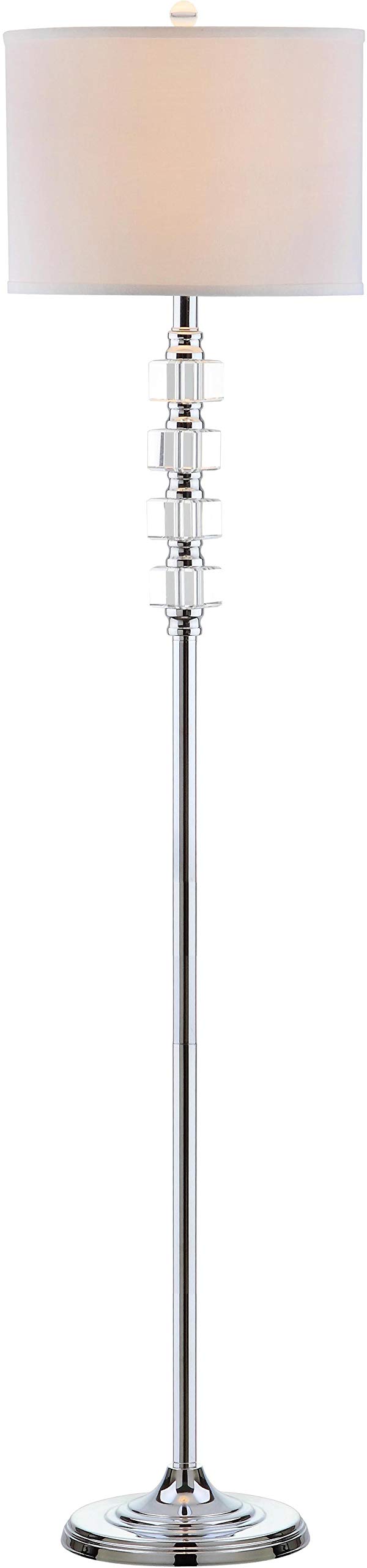 SAFAVIEH Lombard Street 60-inch Crystal & Chrome LED Floor Lamp - Modern Standing Light for Living Room, Bedroom, Home Office - Bright Lighting Solution with Included LED Bulb (Ideal for Reading, Decor & Ambient Lighting)