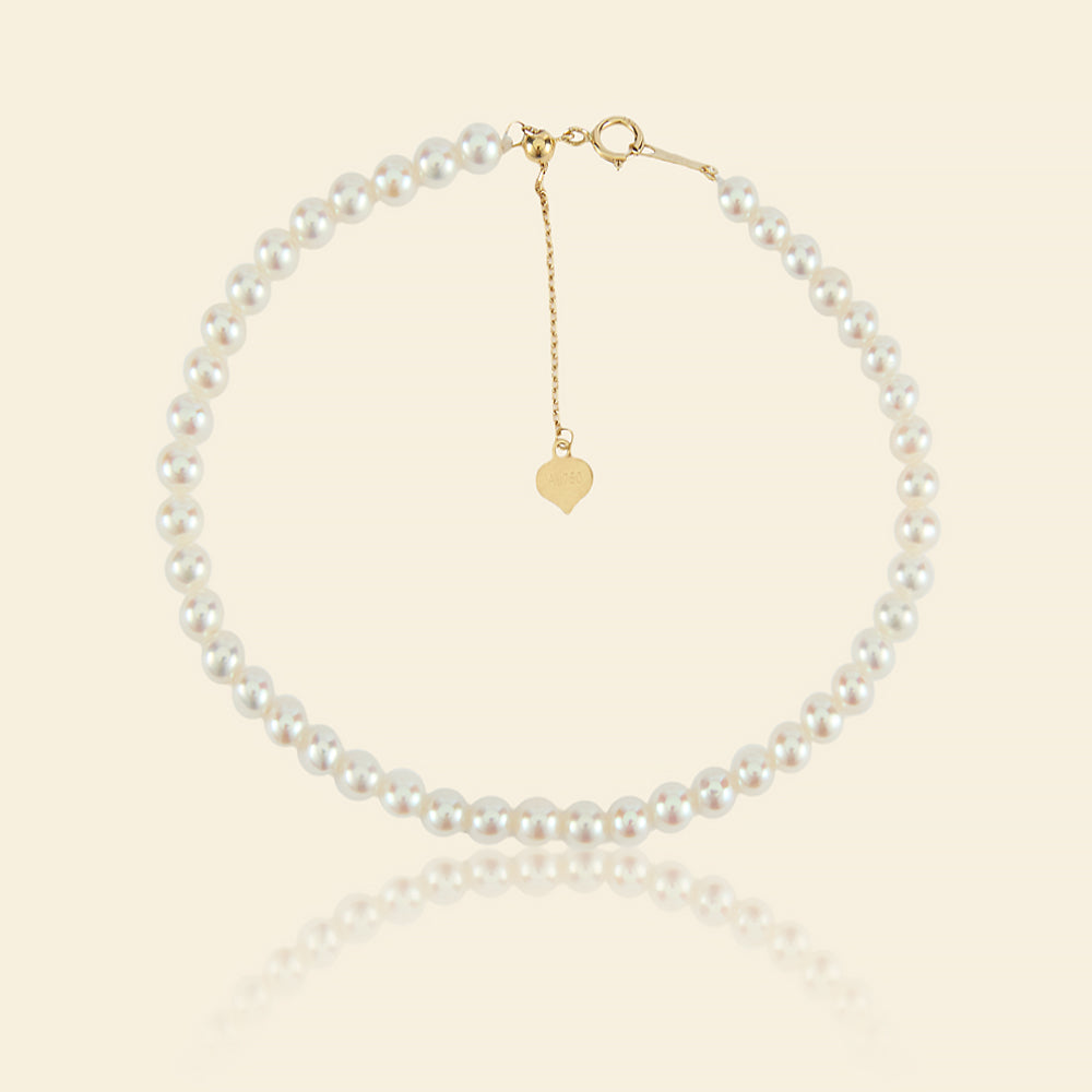 AAA Freshwater Pearl Bracelet - 3.5-4mm Natural Pearls, Elegant Jewelry Gift for Women, Perfect for Weddings & Special Occasions