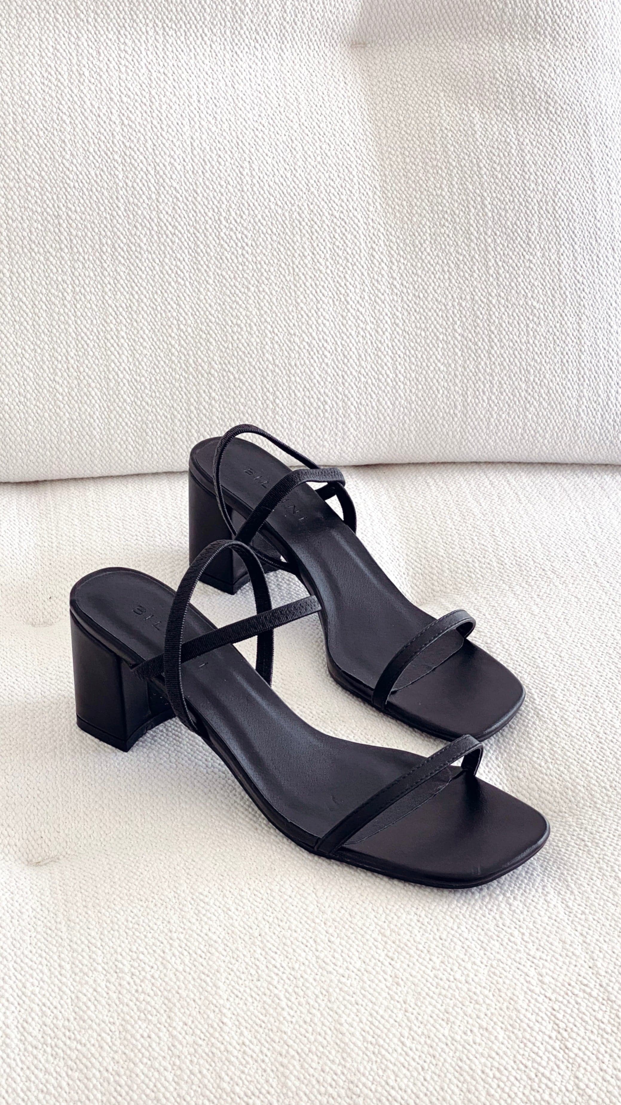 Balton Mule Heels for Women - Comfortable Black Block Heel Slides - Perfect for Office, Party & Casual Wear