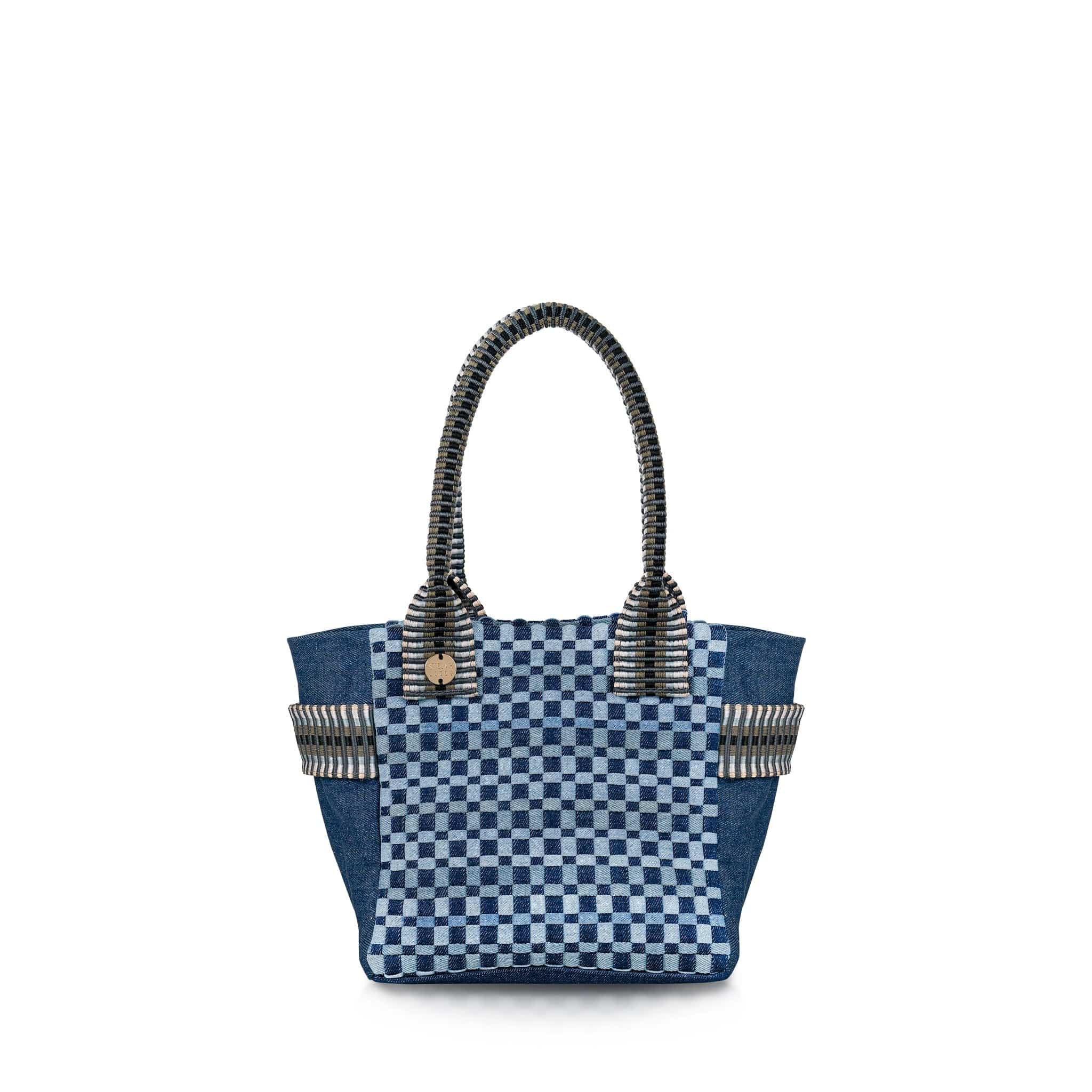 Kaba Mini Denim Vegan Tote Bag for Women | Eco-Friendly Blue Shoulder Bag | Perfect for Work, Shopping & Travel
