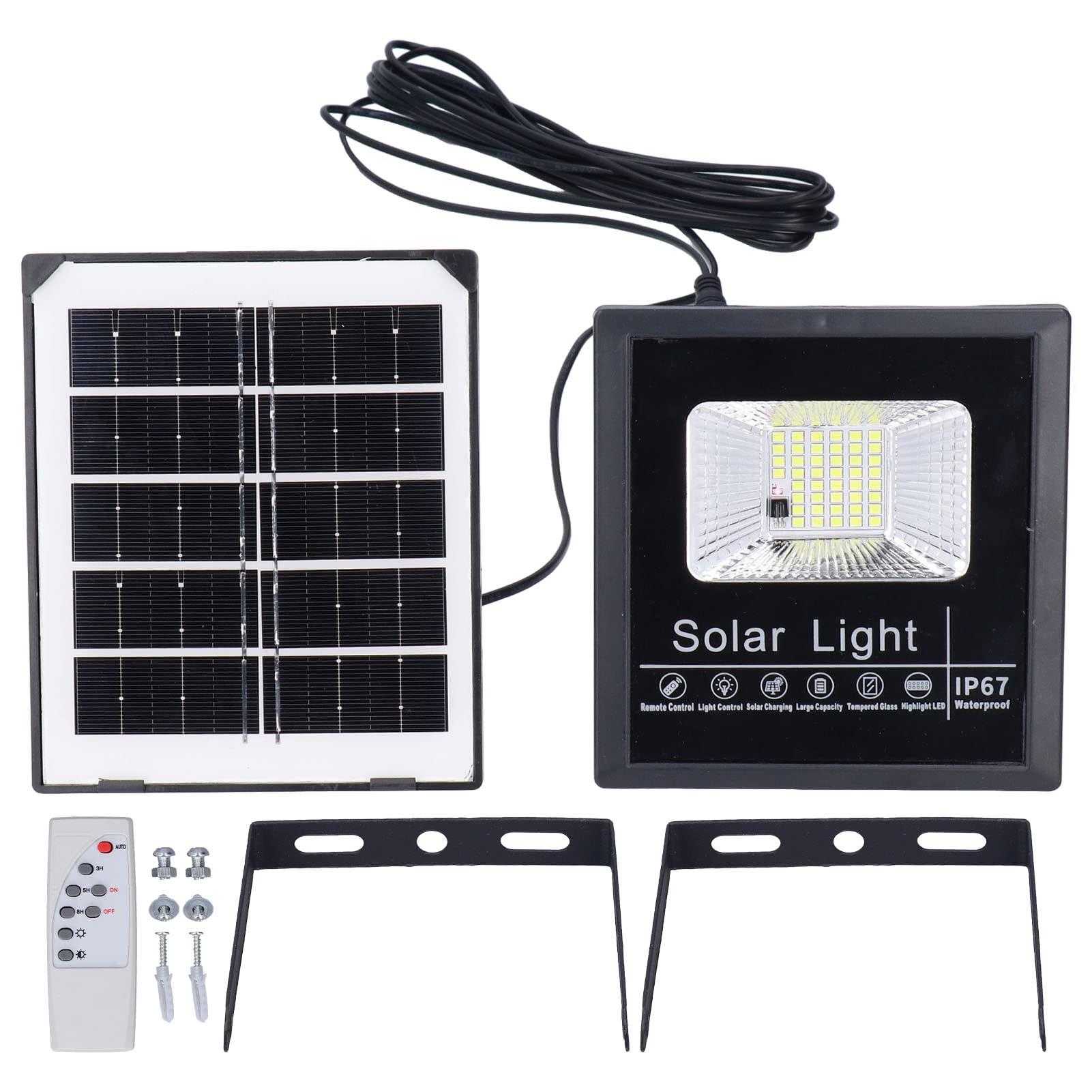 Hilitand 44 LED Solar Street Lights - IP67 Waterproof for Garden, Yard, Deck
